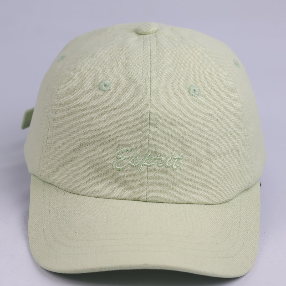 Thrifted Esprit Light Pistachio Green Cursive Logo Strapback Cap | 10033