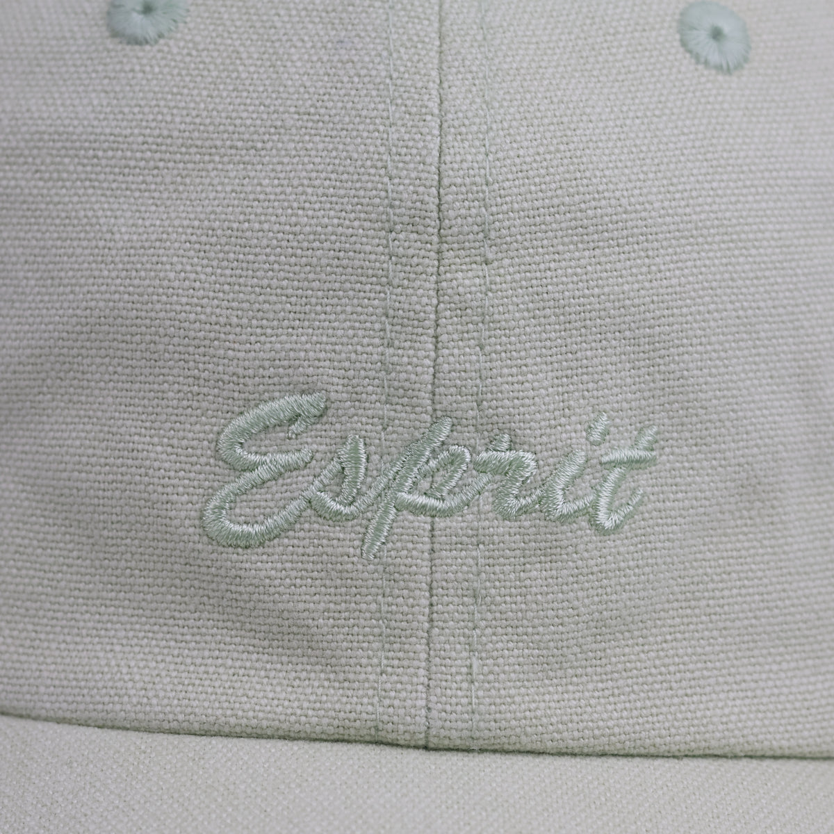 Thrifted Esprit Light Pistachio Green Cursive Logo Strapback Cap | 10033