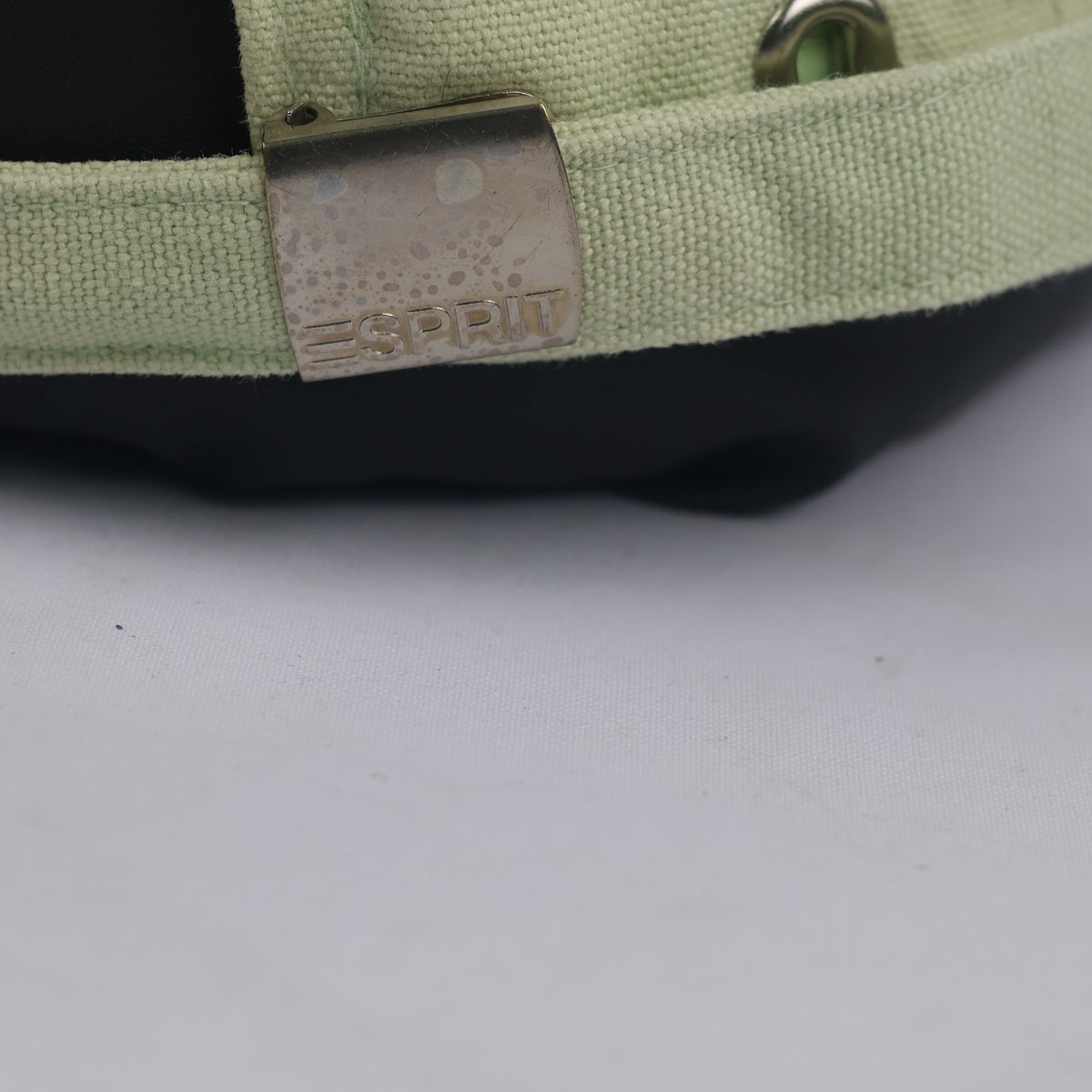 Thrifted Esprit Light Pistachio Green Cursive Logo Strapback Cap | 10033