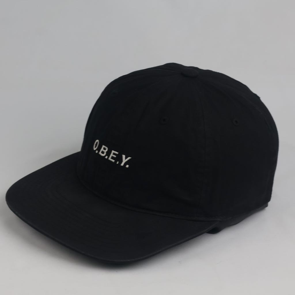 Thrifted OBEY Flat Brim Snapback Hat (56-58cm) | 10358