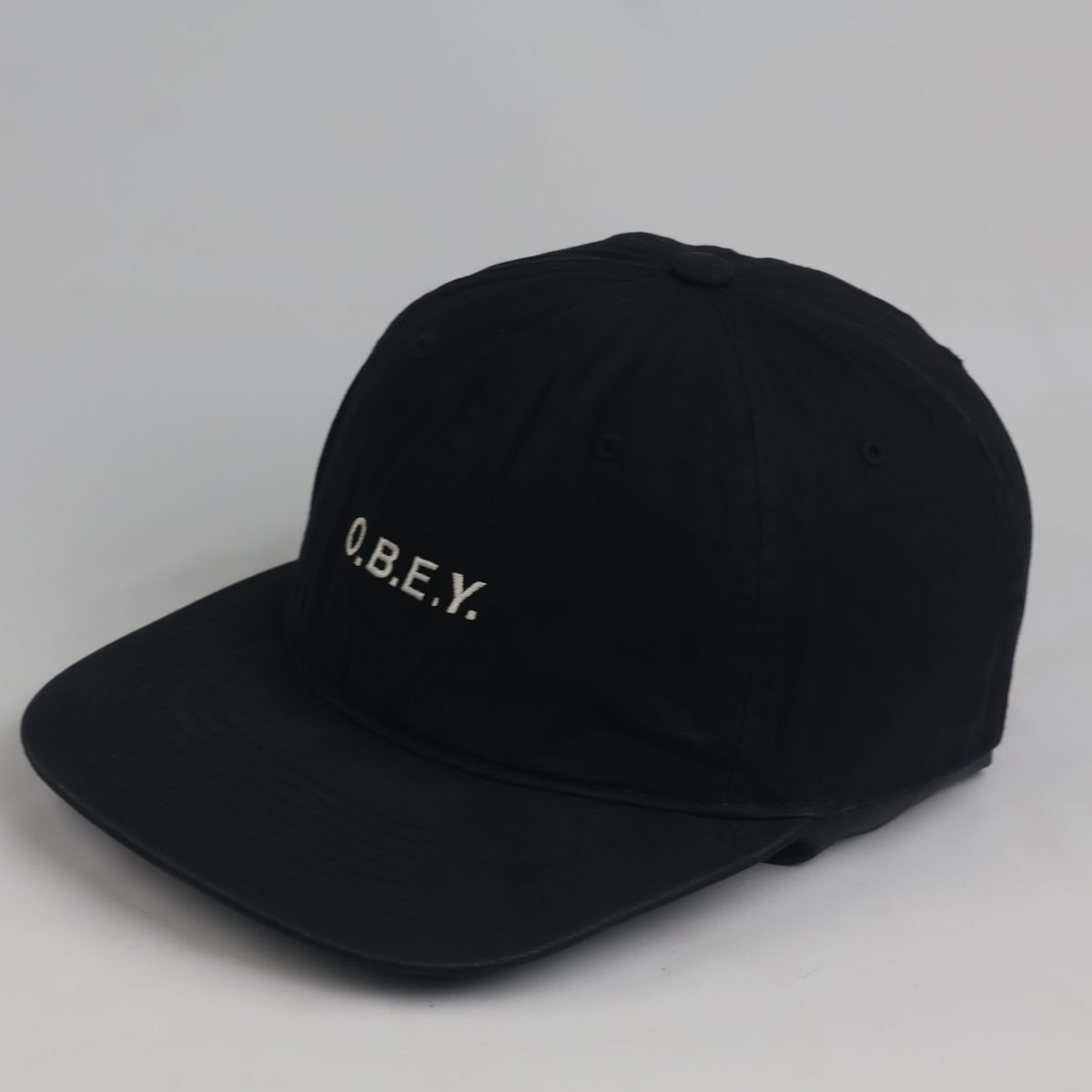 Thrifted OBEY Flat Brim Snapback Hat (56-58cm) | 10358