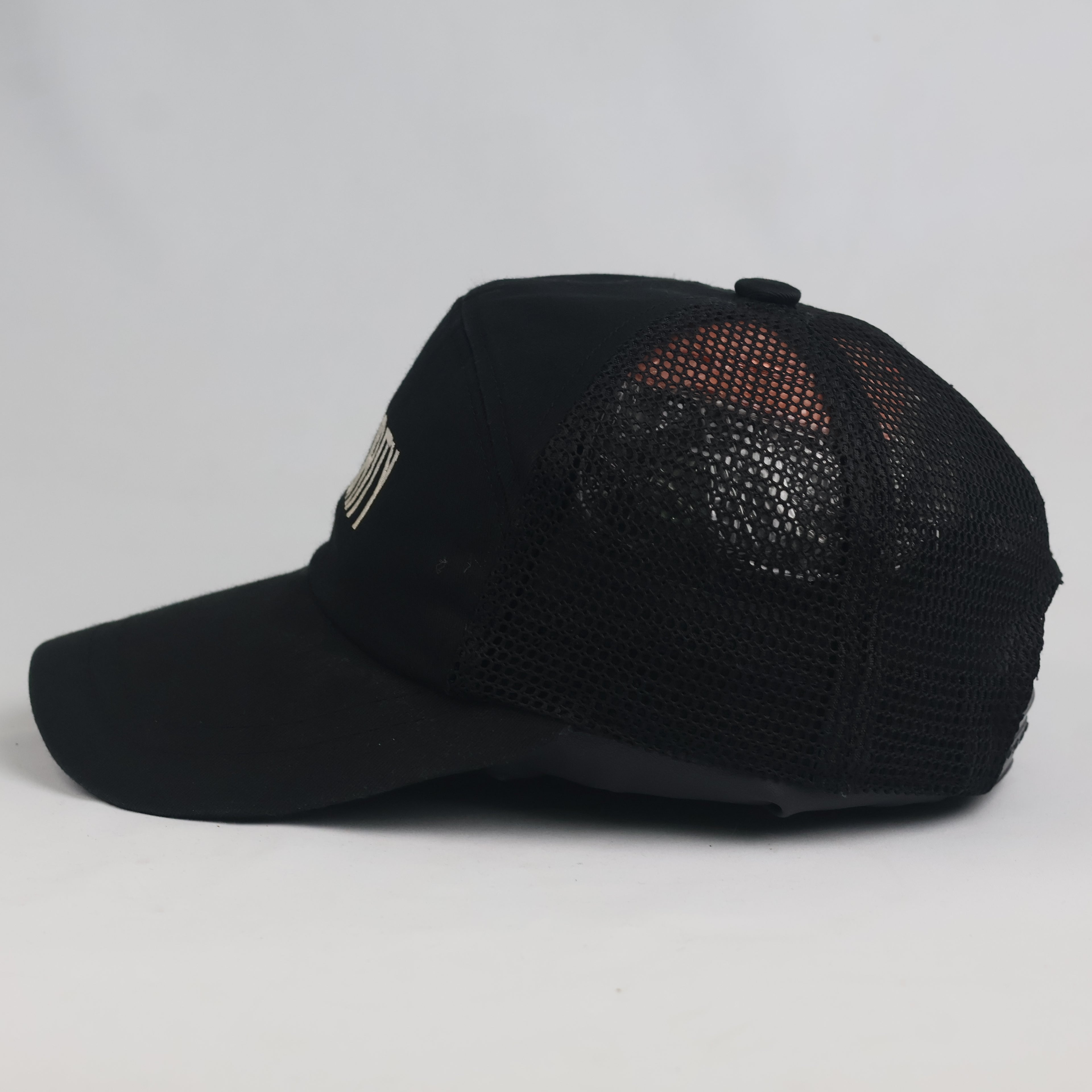Vintage Security Embroidered Black Trucker Hat | Mesh Back Snapback Cap