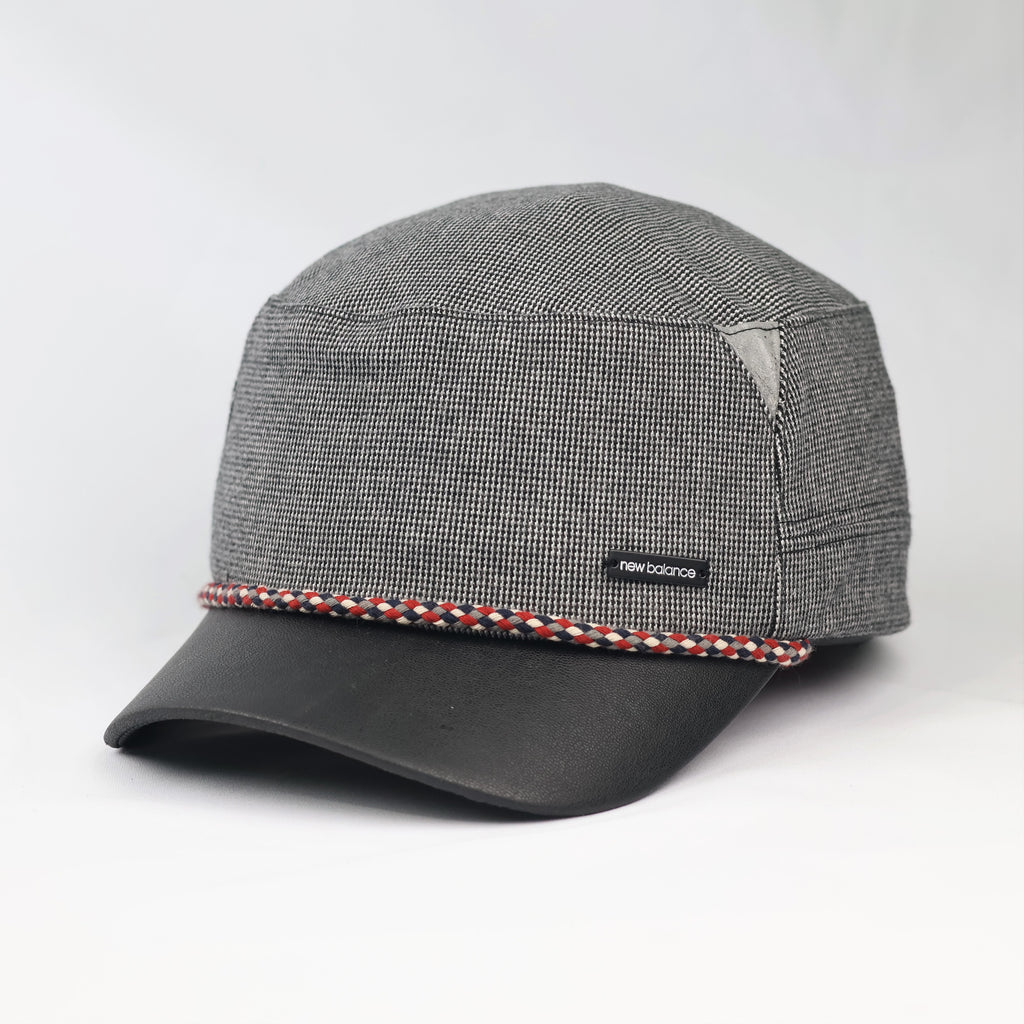 Official New Balance Grey Cadet Thrifted Hat - Faux Leather Bill & Braided Detail