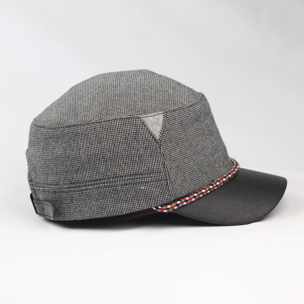 Official New Balance Grey Cadet Thrifted Hat - Faux Leather Bill & Braided Detail