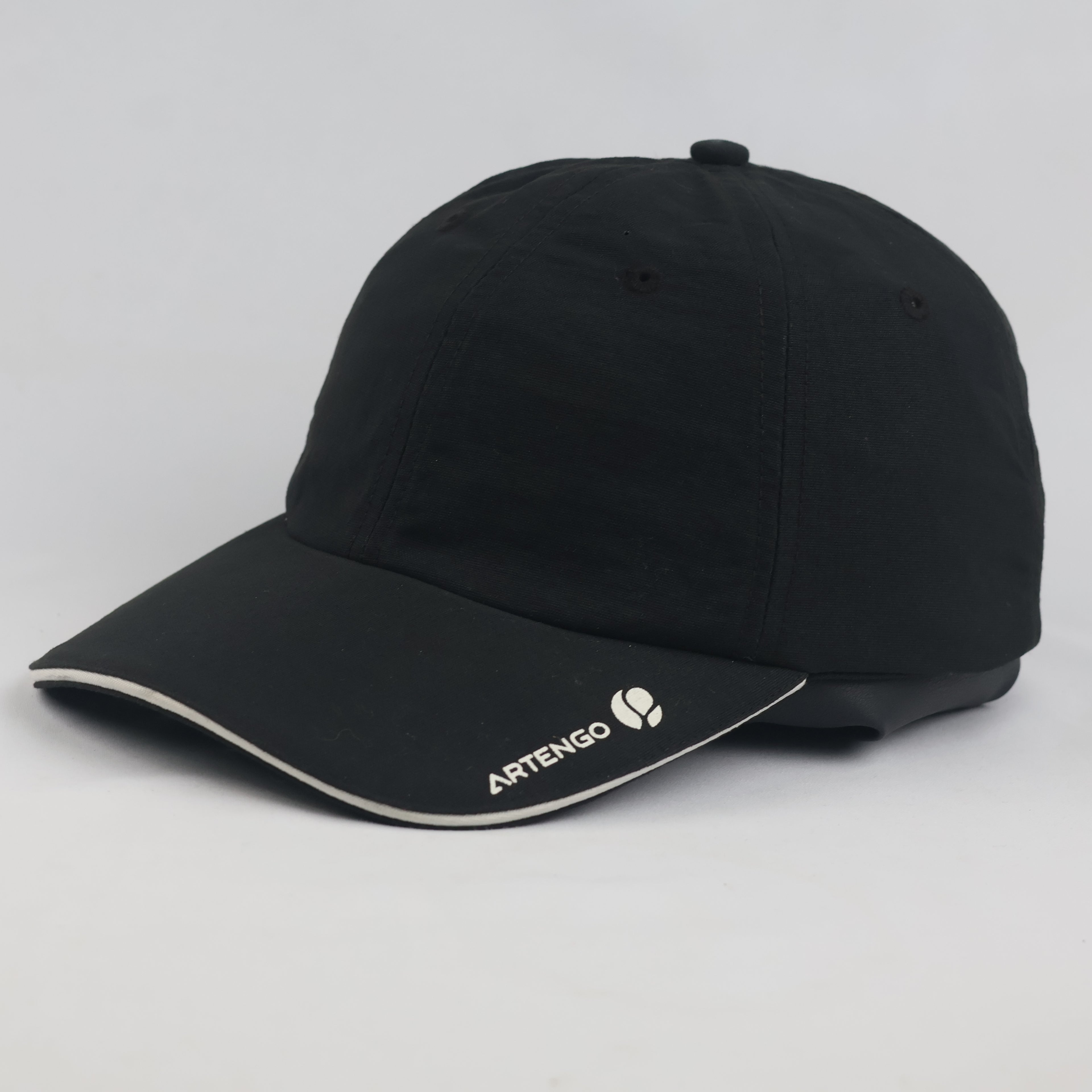 Thrifted Artengo Black Curved Brim Lightweight Tennis Cap