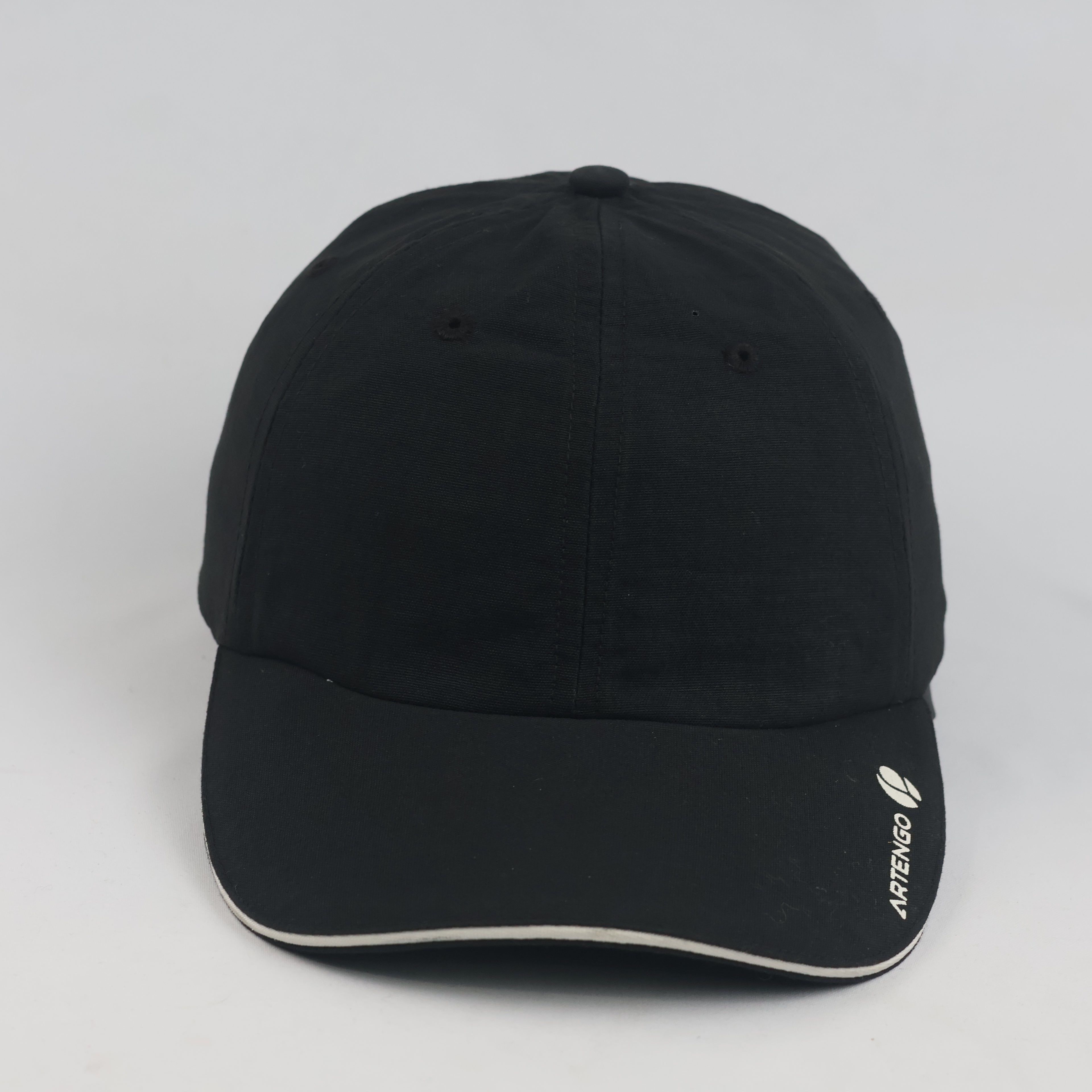 Thrifted Artengo Black Curved Brim Lightweight Tennis Cap