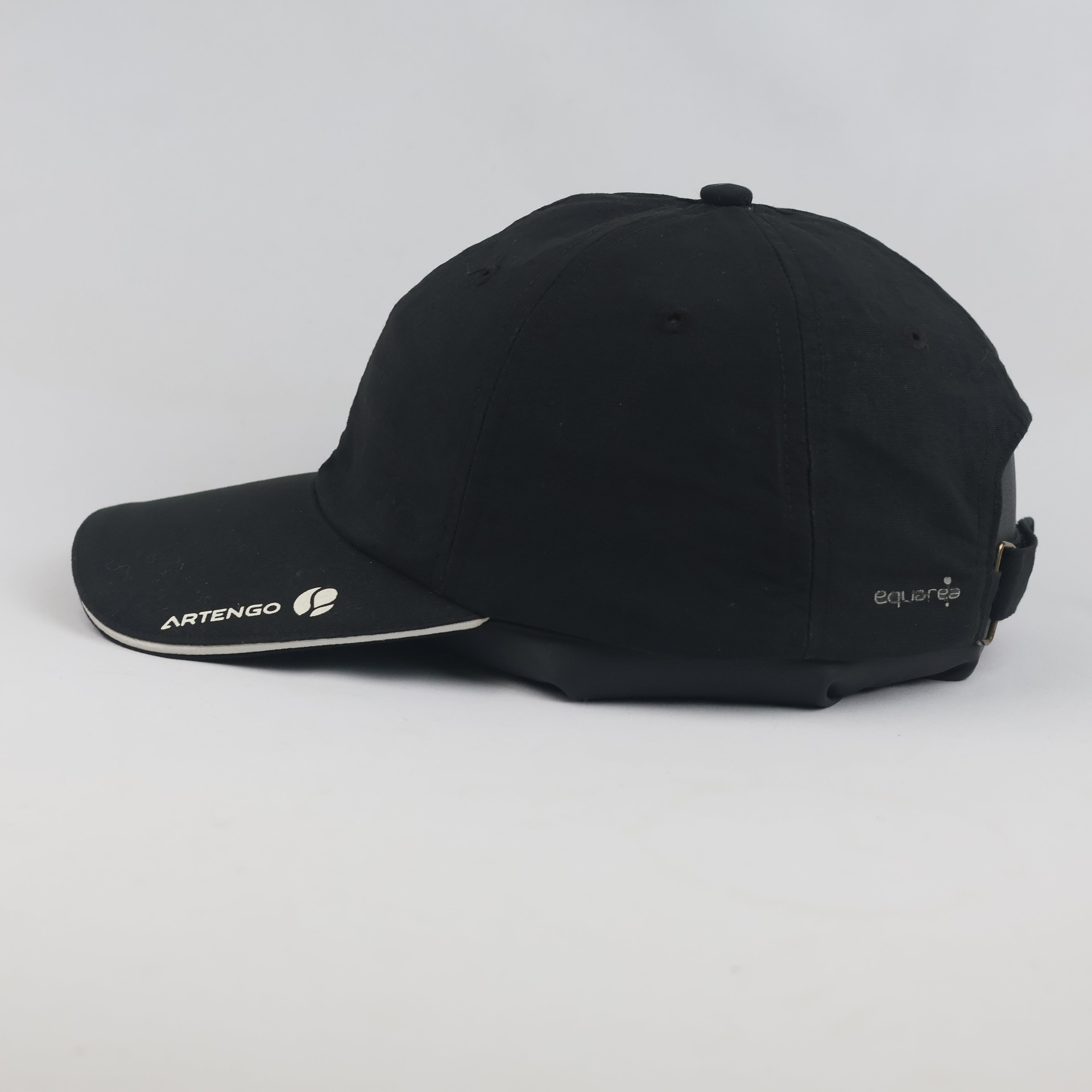 Thrifted Artengo Black Curved Brim Lightweight Tennis Cap
