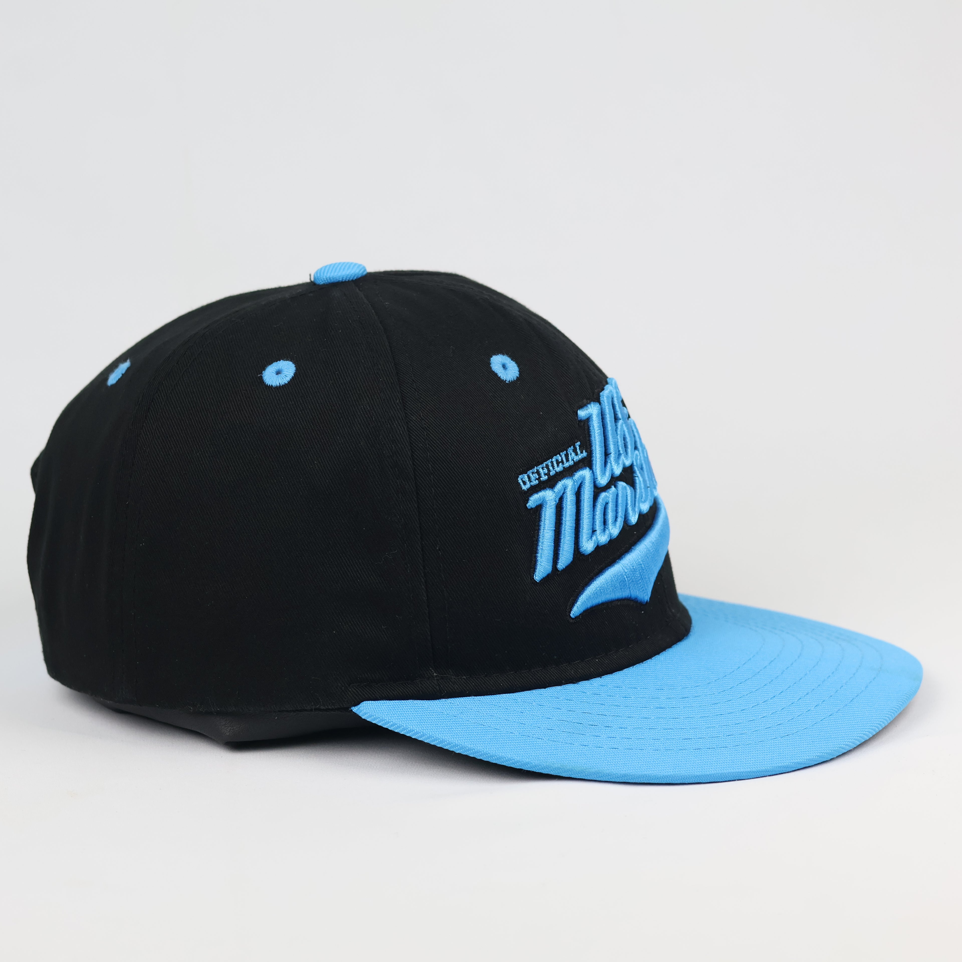 Official US Marshall Snapback Hat | Vintage Black & Sky Blue Cap