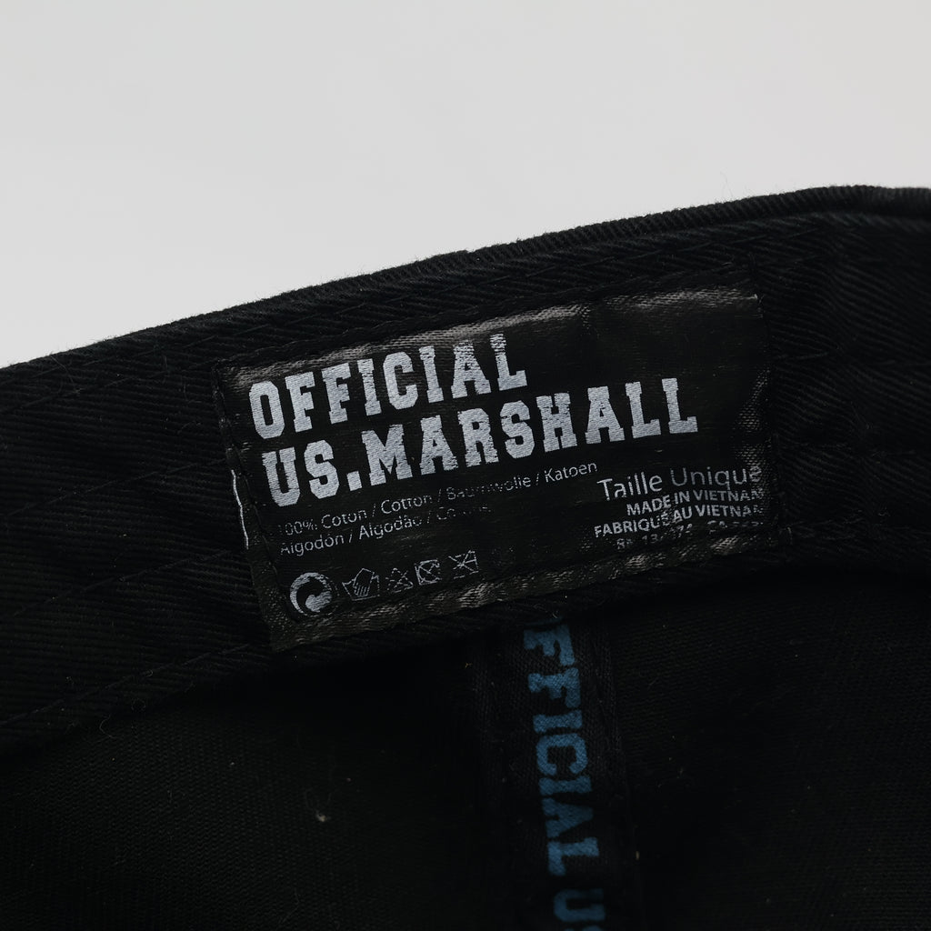 Official US Marshall Snapback Hat | Vintage Black & Sky Blue Cap