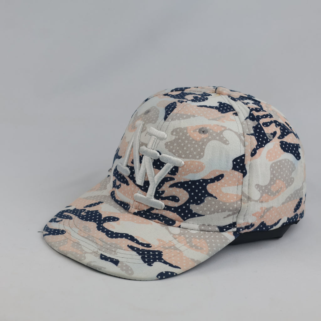 Vintage NY Embroidered Pink Camo Snapback Hat | Camouflage Flat Brim Cap