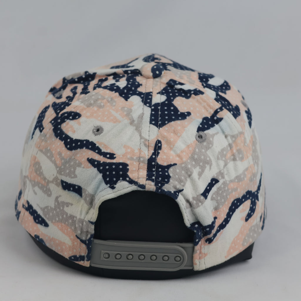 Vintage NY Embroidered Pink Camo Snapback Hat | Camouflage Flat Brim Cap