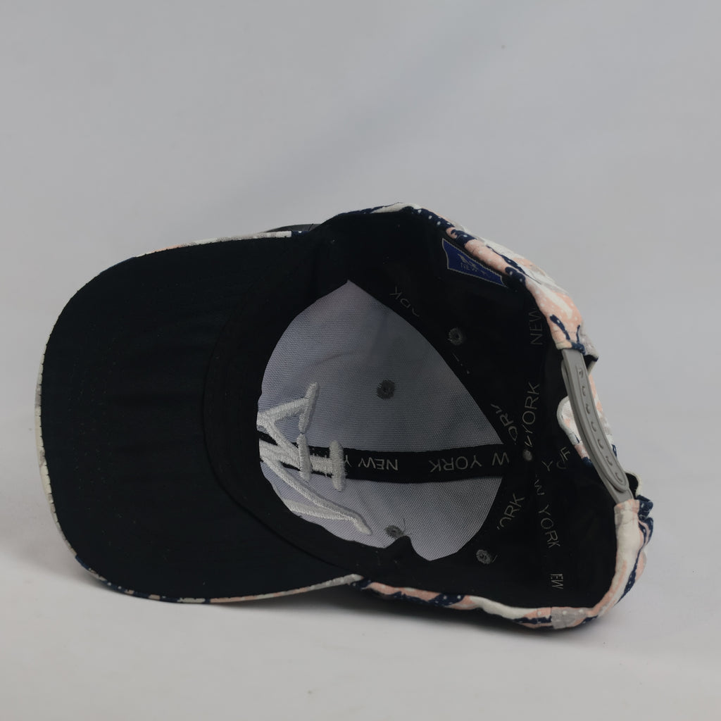 Vintage NY Embroidered Pink Camo Snapback Hat | Camouflage Flat Brim Cap