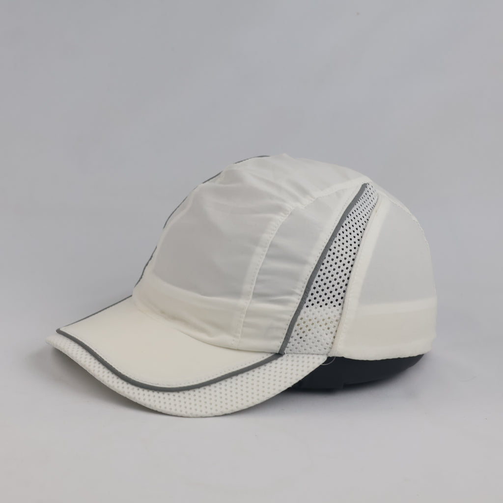 Vintage Beechfield White Reflective Running Cap | Lightweight Mesh Sports Hat