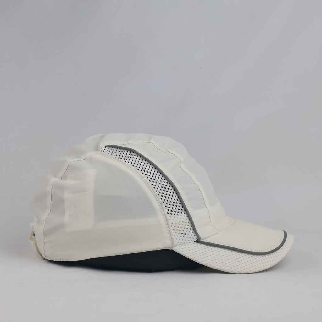 Vintage Beechfield White Reflective Running Cap | Lightweight Mesh Sports Hat
