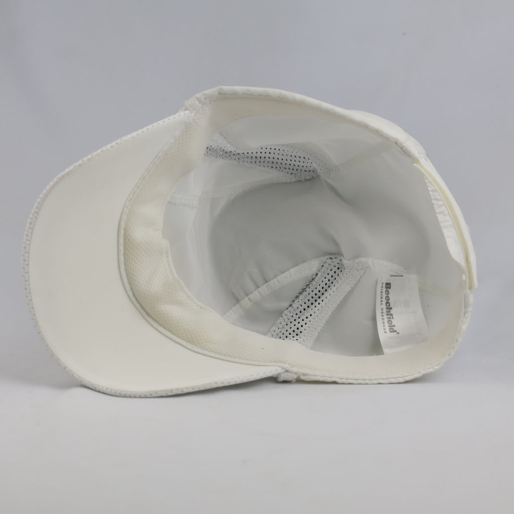 Vintage Beechfield White Reflective Running Cap | Lightweight Mesh Sports Hat