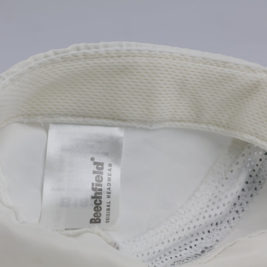 Vintage Beechfield White Reflective Running Cap | Lightweight Mesh Sports Hat