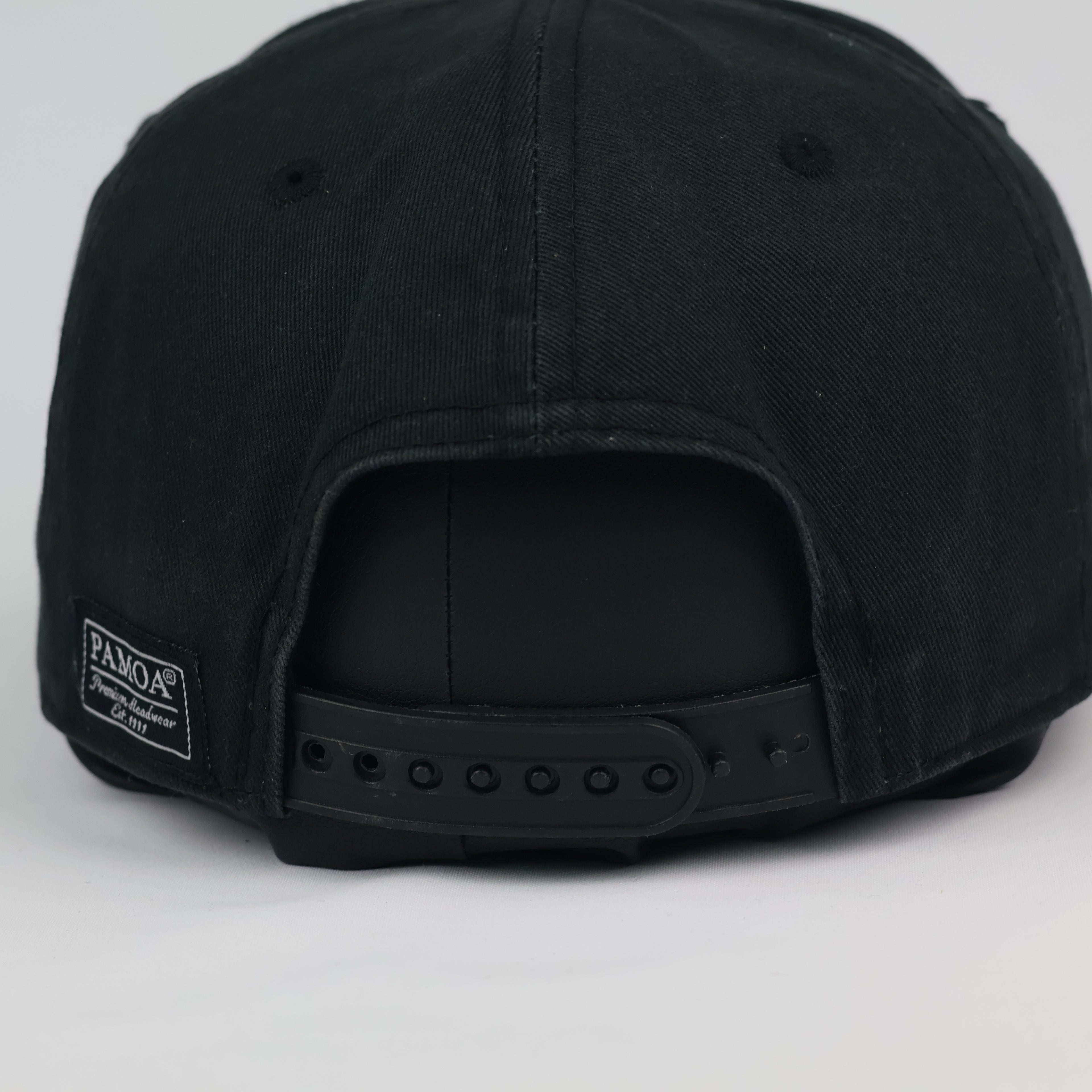 Vintage Pamoa "Premium Headwear" Black Cap - Snakeskin Pattern Brim