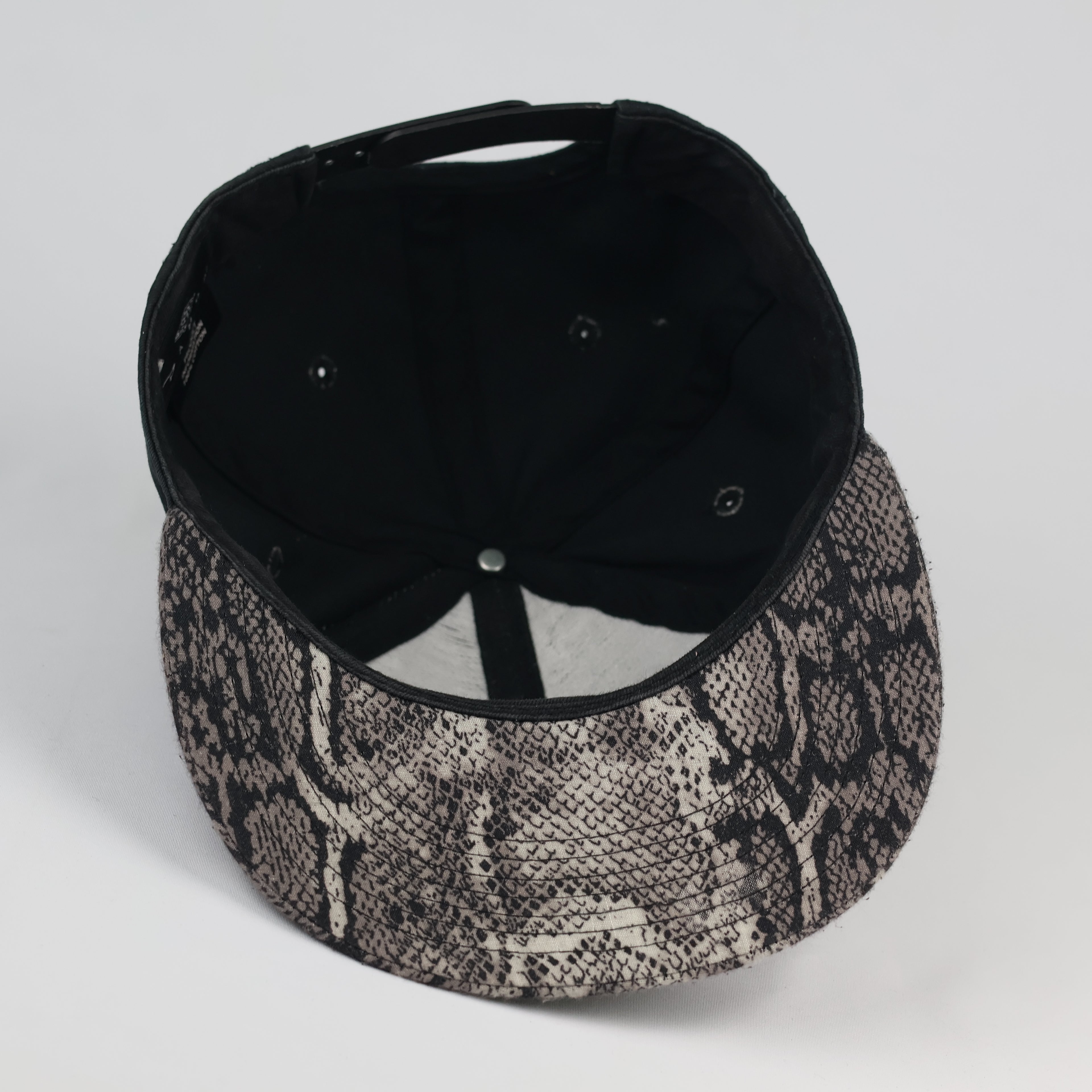 Vintage Pamoa "Premium Headwear" Black Cap - Snakeskin Pattern Brim