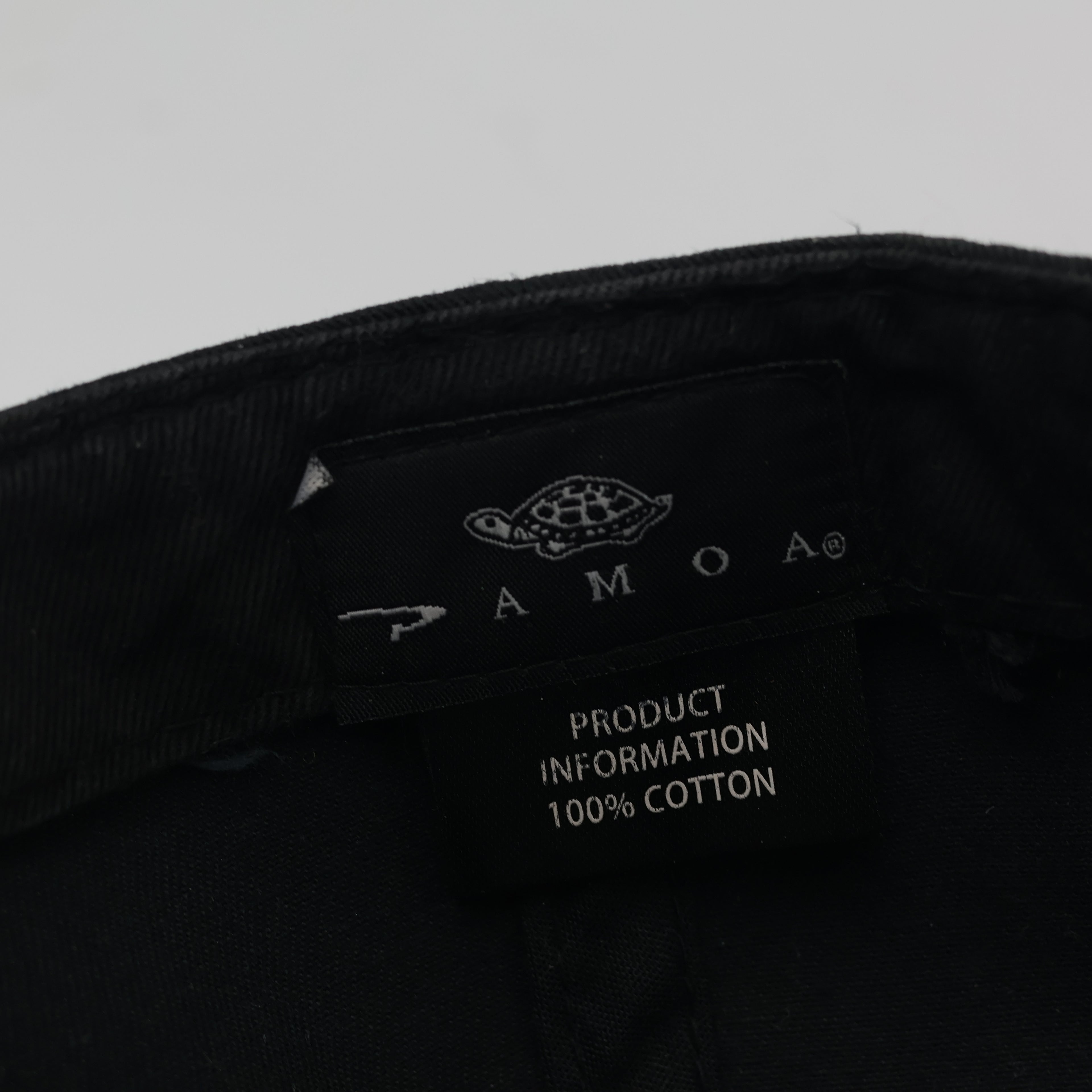 Vintage Pamoa "Premium Headwear" Black Cap - Snakeskin Pattern Brim