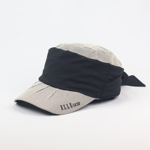 Authentic ELLE Golf Embroidered Sport Thrifted Cap - Grey Plaid Pattern Hat