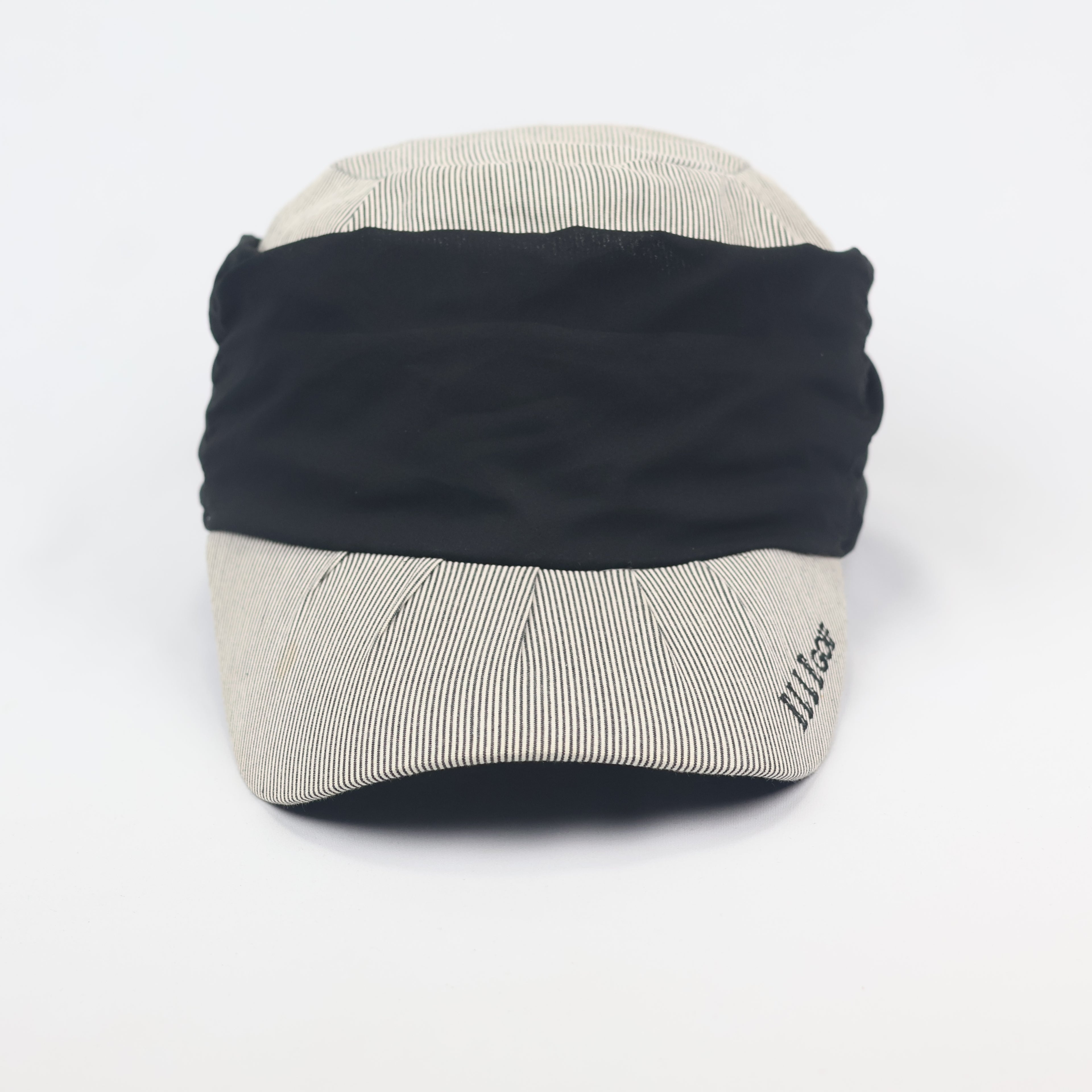 Authentic ELLE Golf Embroidered Sport Thrifted Cap - Grey Plaid Pattern Hat