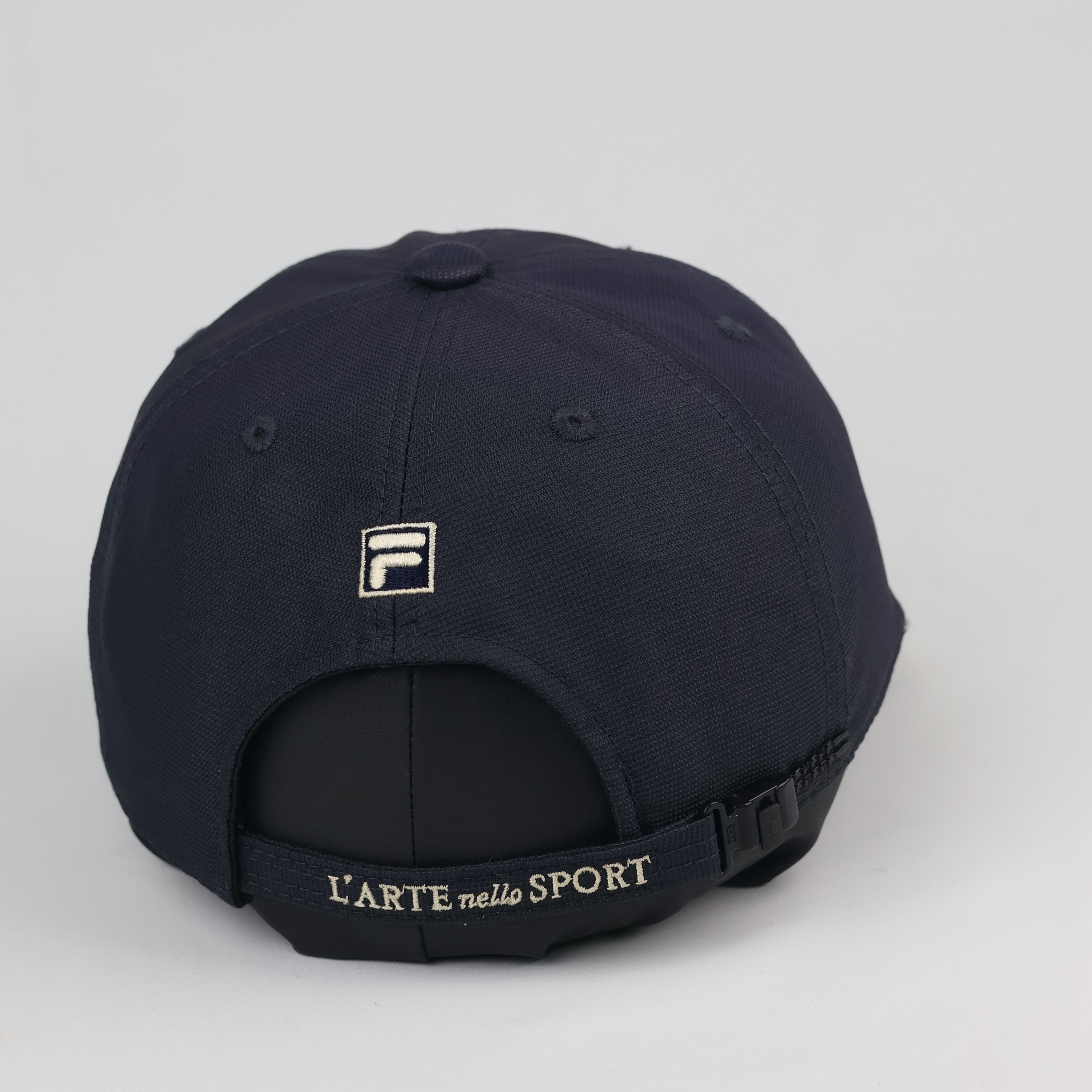 Vintage FILA "L'ARTE nello SPORT" Navy Thrifted Cap