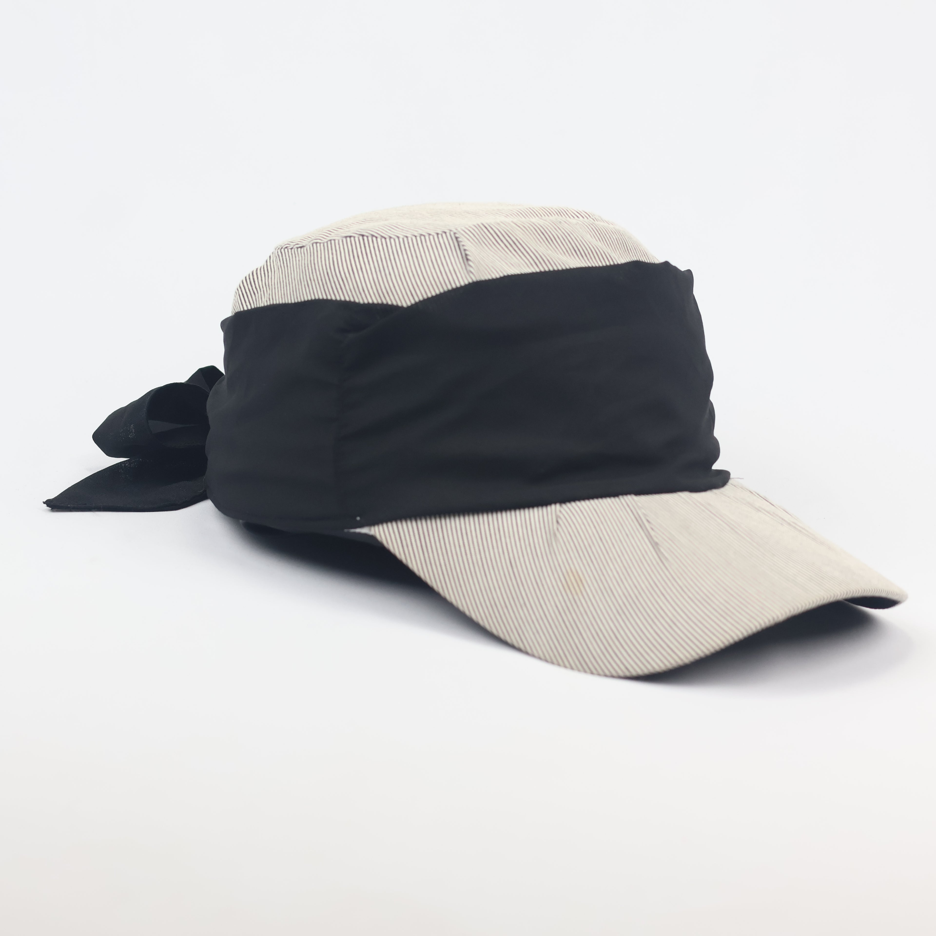 Authentic ELLE Golf Embroidered Sport Thrifted Cap - Grey Plaid Pattern Hat