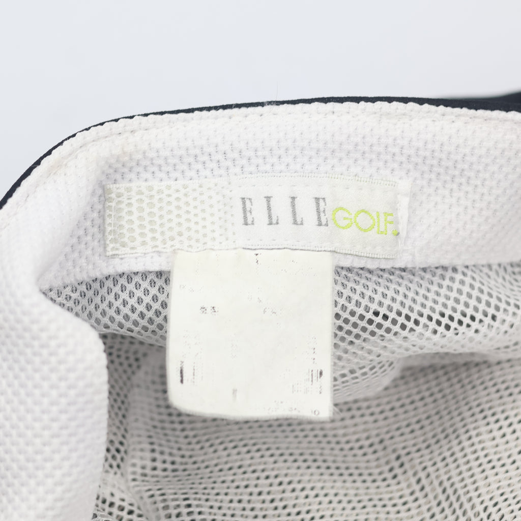 Authentic ELLE Golf Embroidered Sport Thrifted Cap - Grey Plaid Pattern Hat