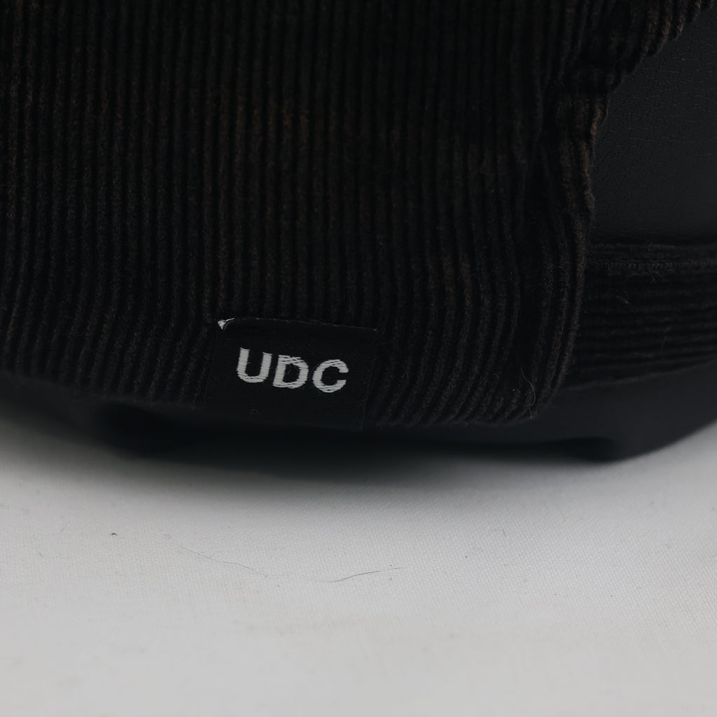 Thrifted Undercontrol UDC Black Fine-Wale Corduroy Strapback Cap (56-58 cm)