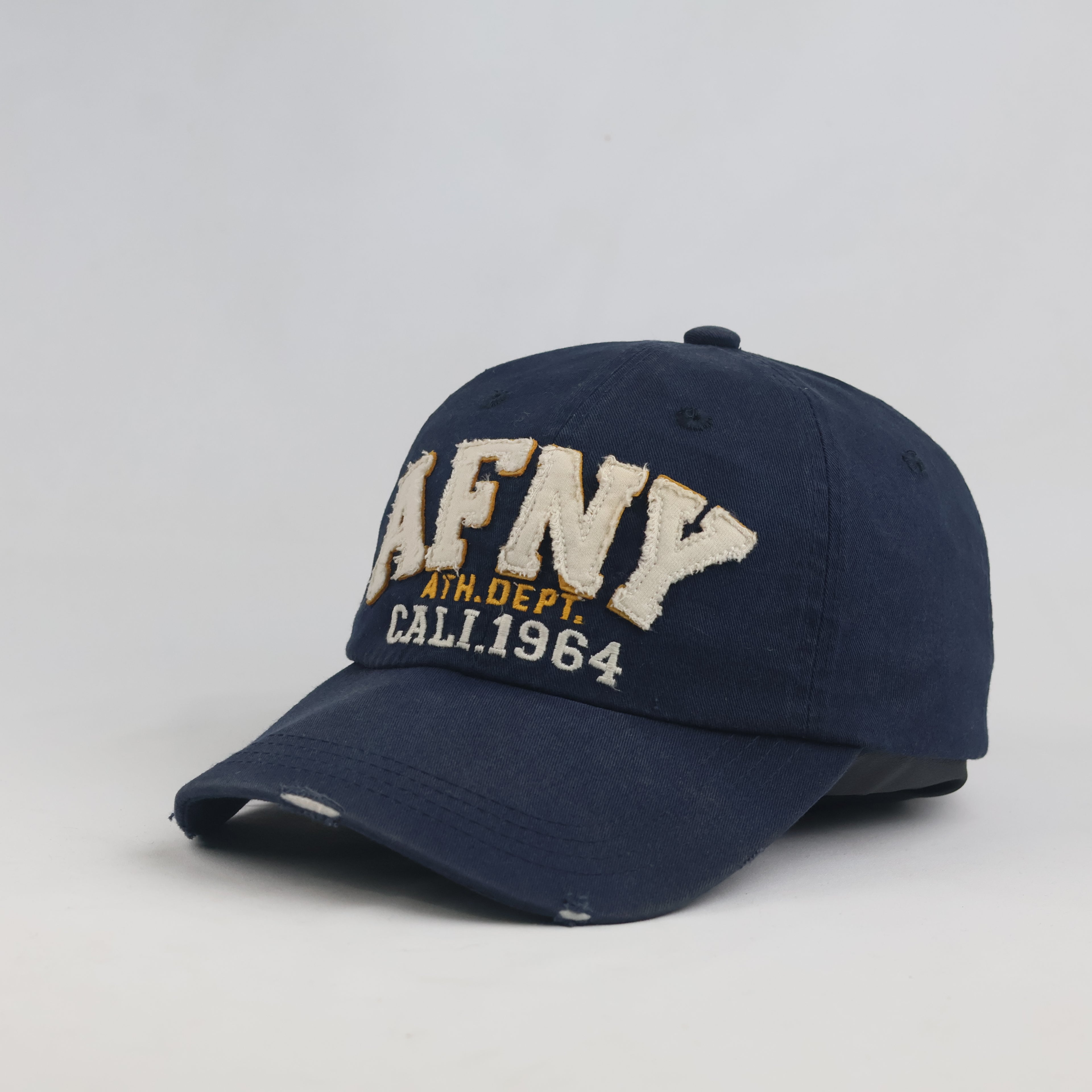 Thrifted Vintage AFNY 1964 Distressed Navy Cotton Cap (56-58 cm)