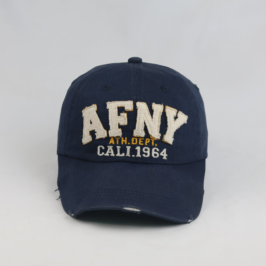 Thrifted Vintage AFNY 1964 Distressed Navy Cotton Cap (56-58 cm)