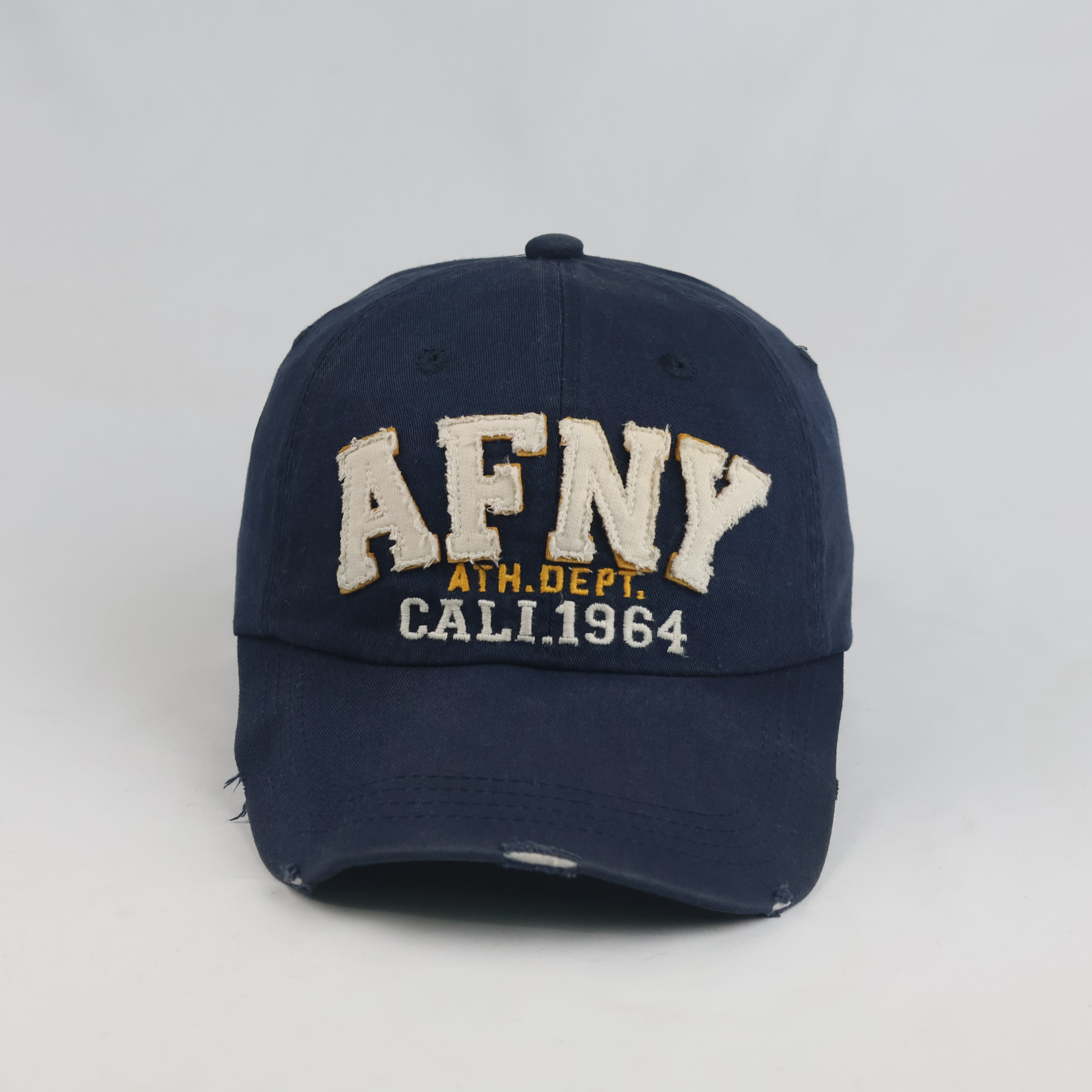 Thrifted Vintage AFNY 1964 Distressed Navy Cotton Cap (56-58 cm)