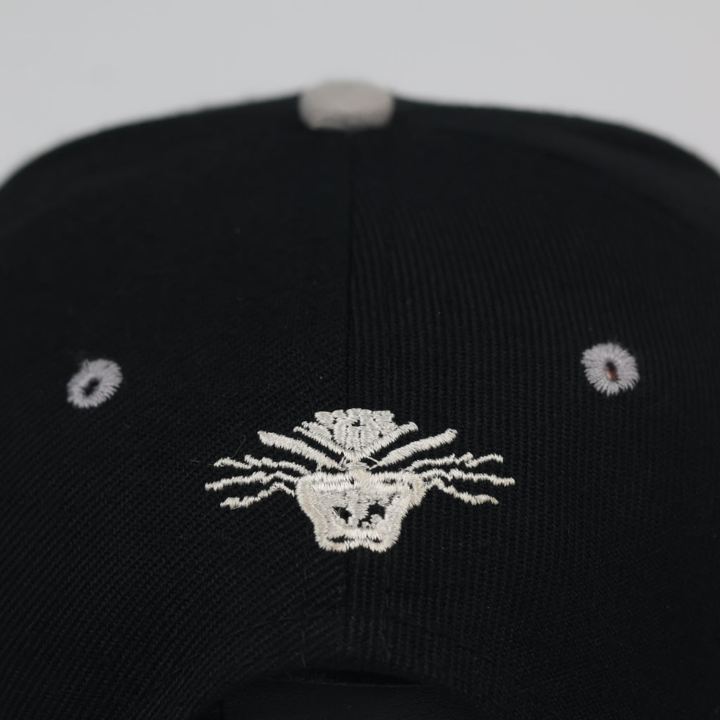 Vintage Raiders Snapback Hat | Black & Grey Two-Tone Sportswear Cap