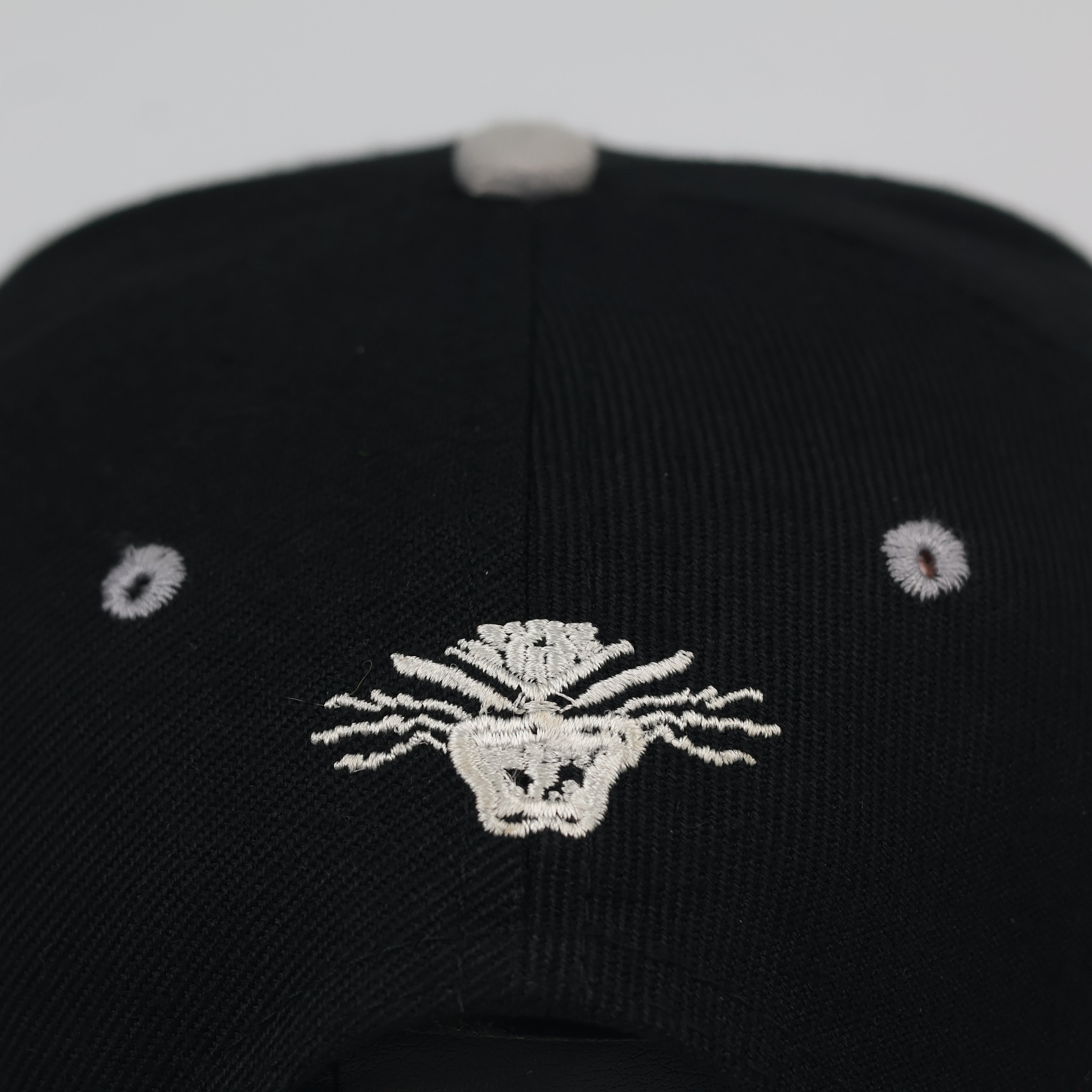 Vintage Raiders Snapback Hat | Black & Grey Two-Tone Sportswear Cap