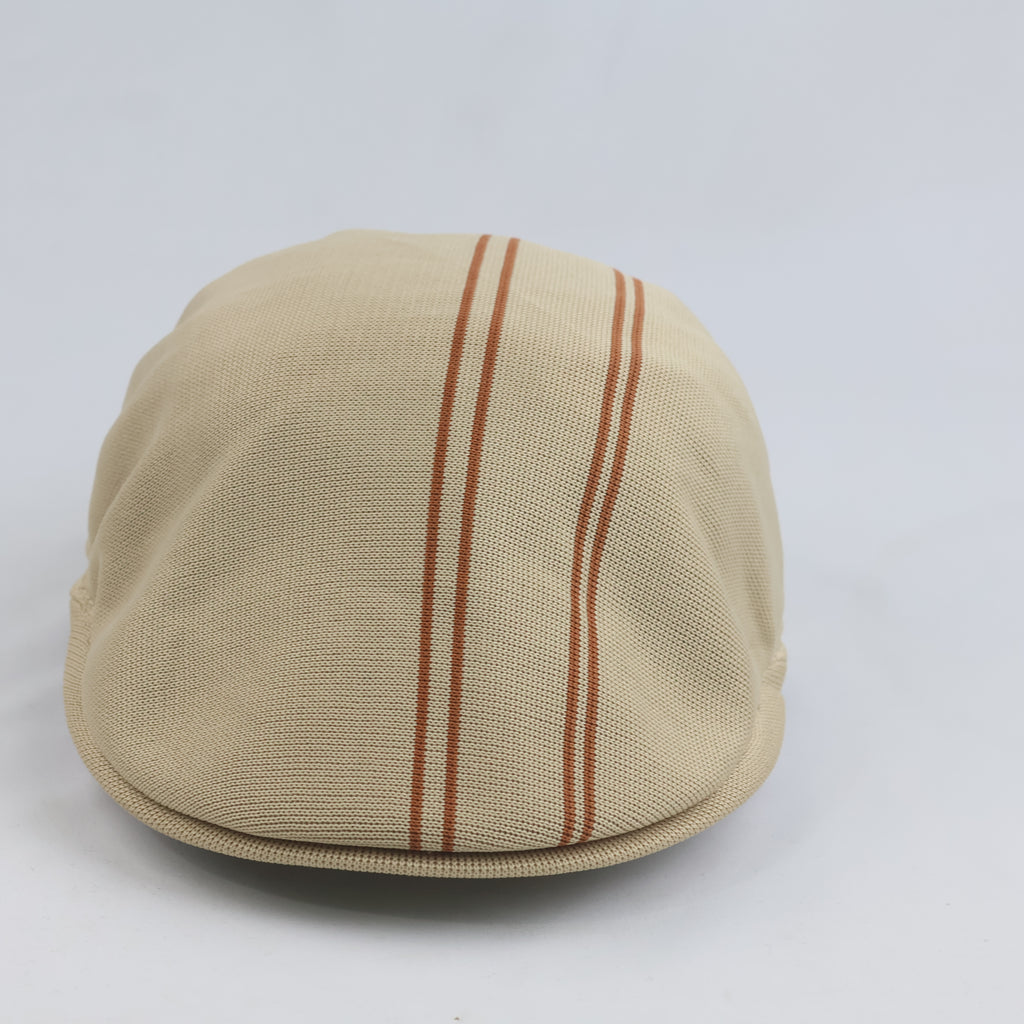 Vintage Kangol Beige Striped Tropic Flat Cap