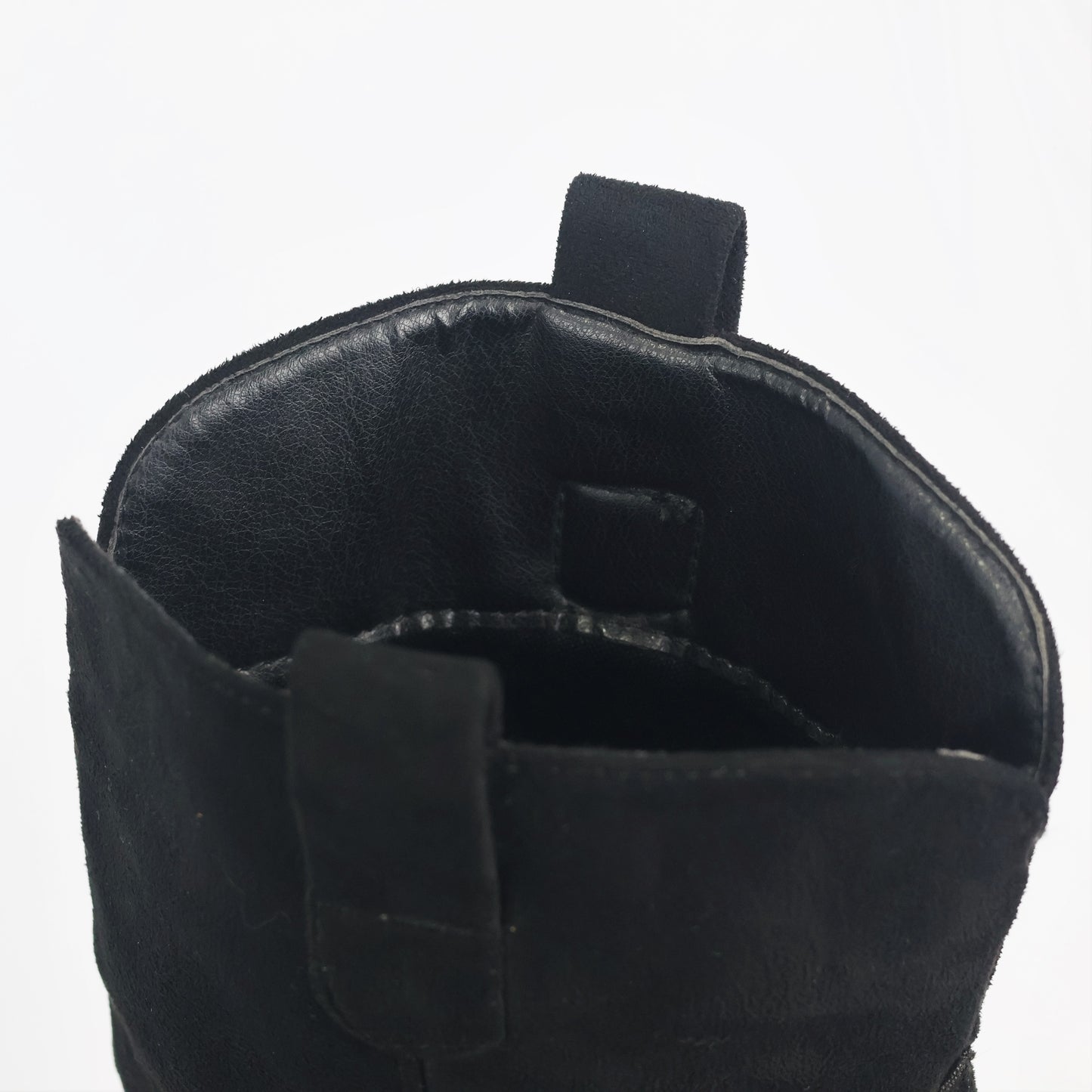 Women’s Black Tassel Fringe Thrifted Boots – Chic Pointed Toe Western Block Heels