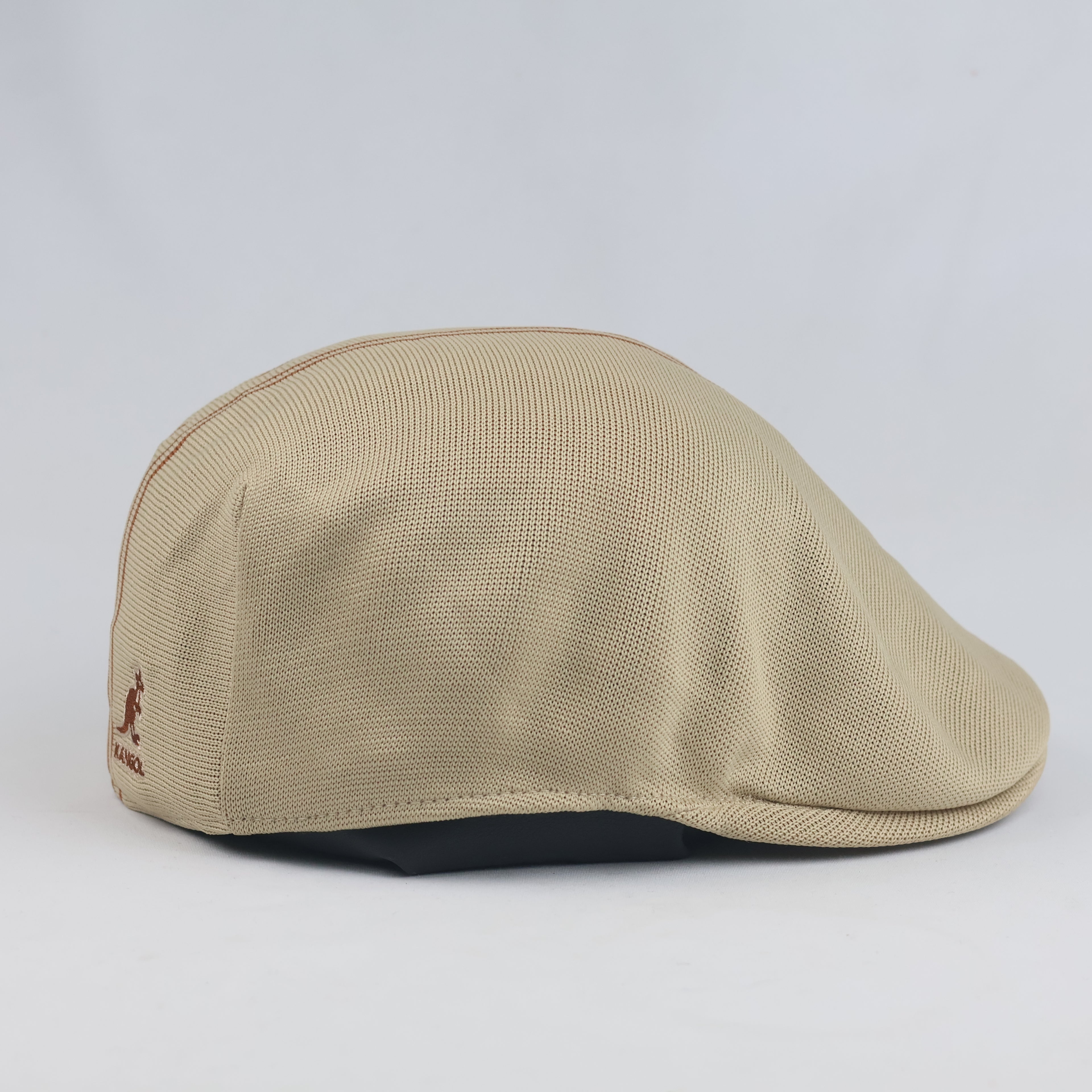 Vintage Kangol Beige Striped Tropic Flat Cap