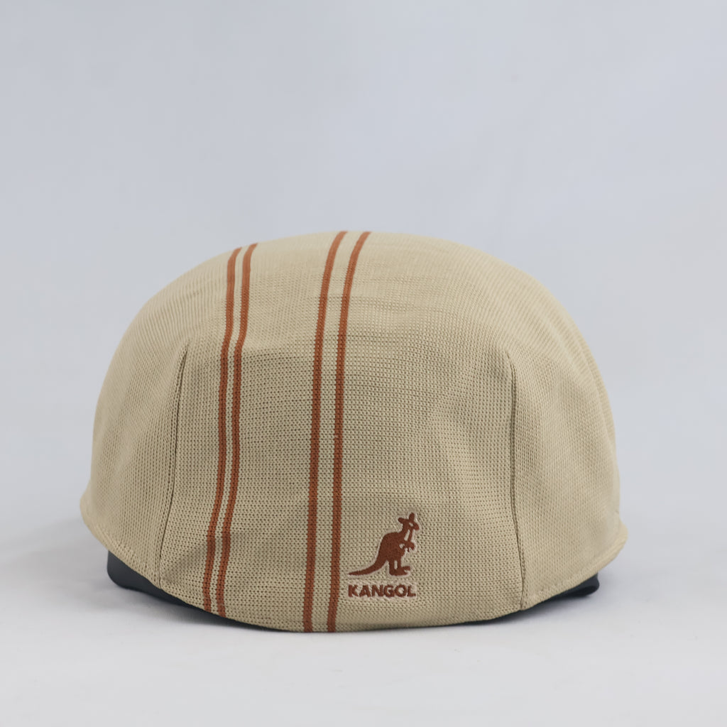 Vintage Kangol Beige Striped Tropic Flat Cap