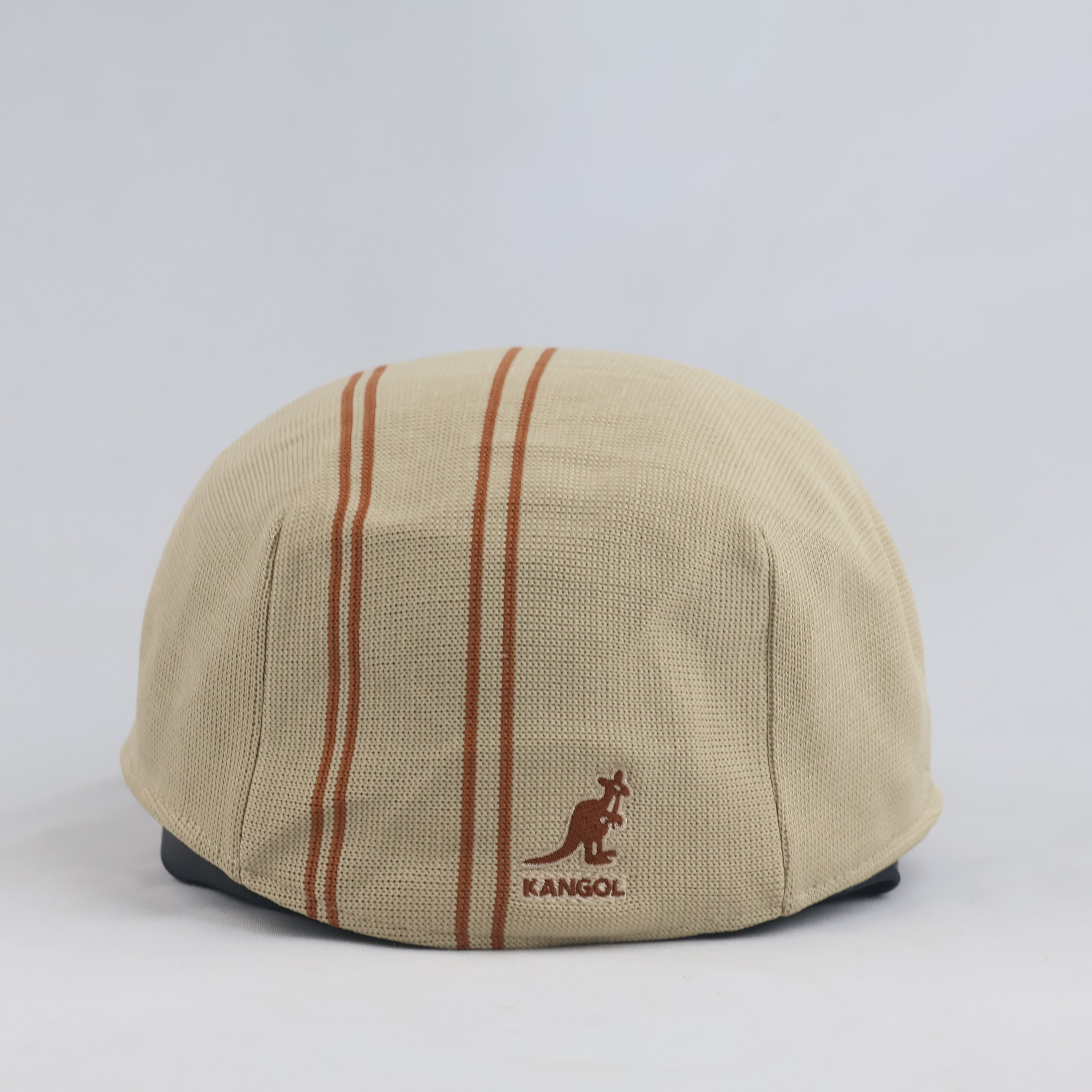 Vintage Kangol Beige Striped Tropic Flat Cap