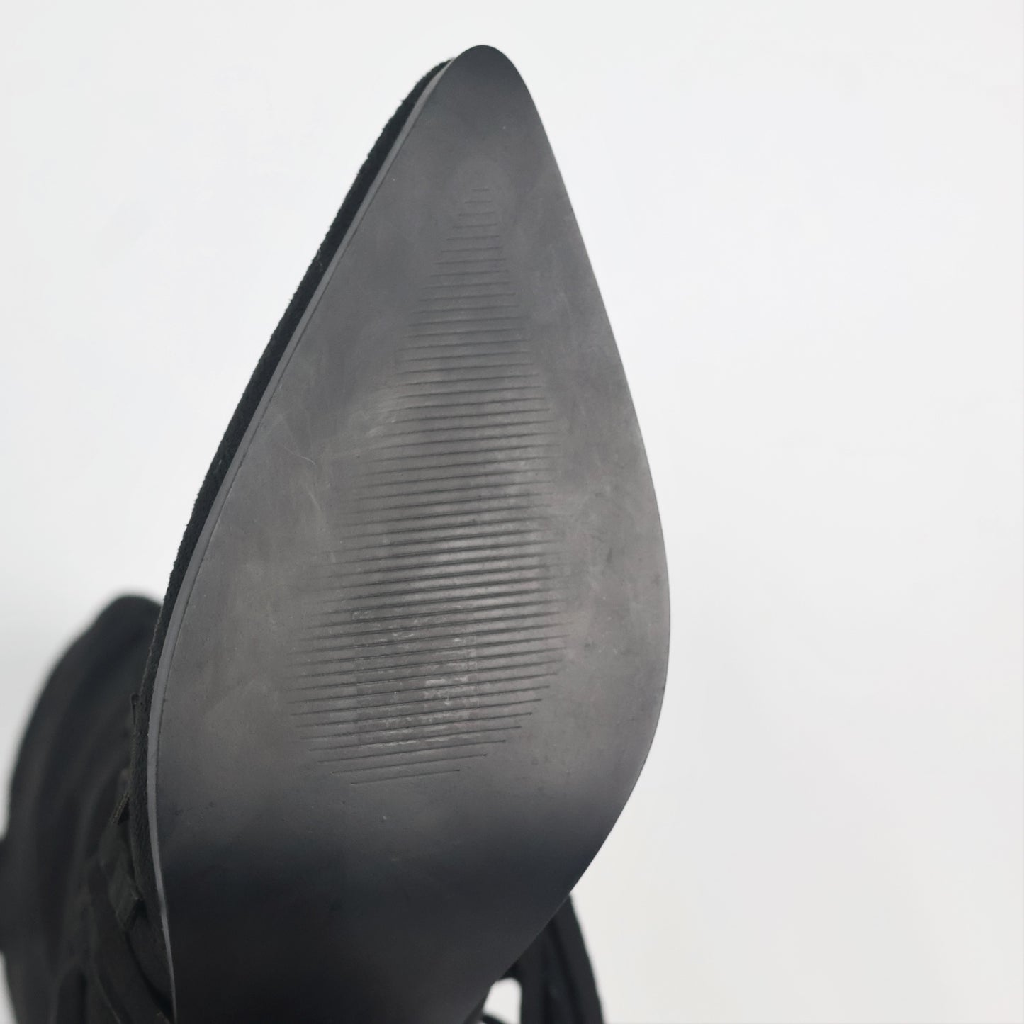 Women’s Black Tassel Fringe Thrifted Boots – Chic Pointed Toe Western Block Heels