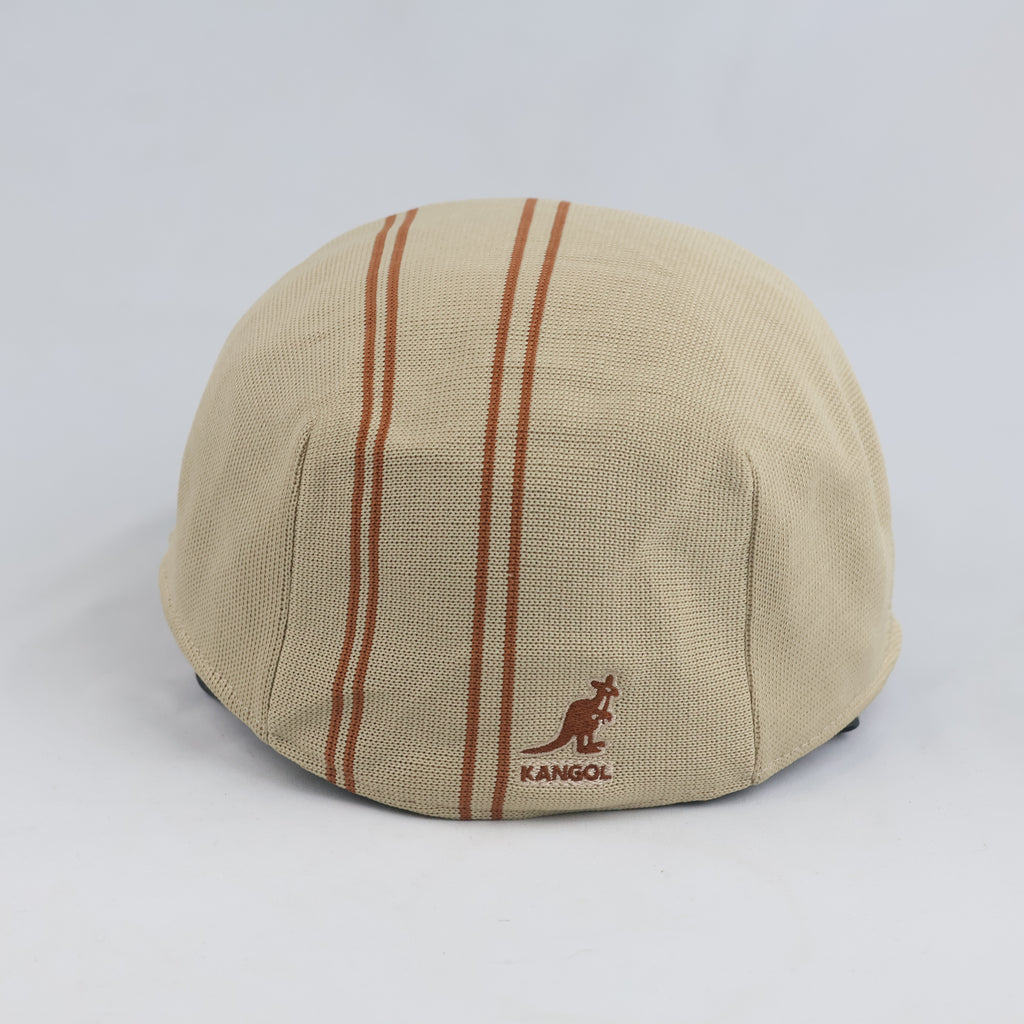 Vintage Kangol Beige Striped Tropic Flat Cap