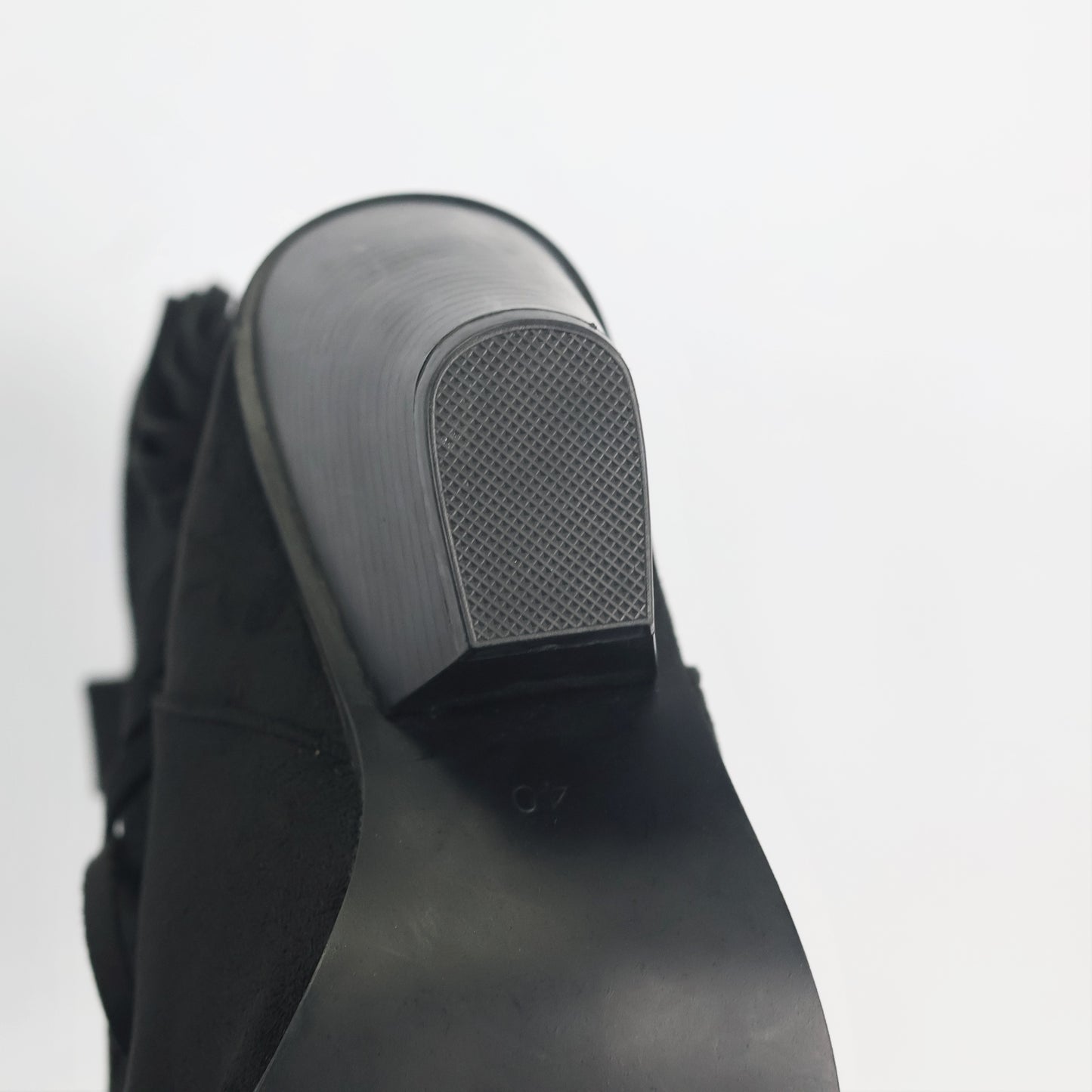 Women’s Black Tassel Fringe Thrifted Boots – Chic Pointed Toe Western Block Heels