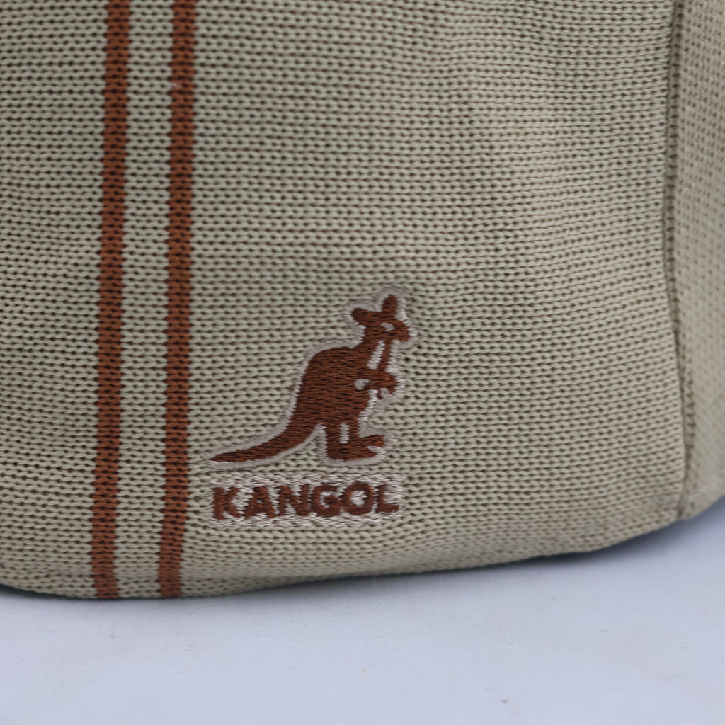 Vintage Kangol Beige Striped Tropic Flat Cap