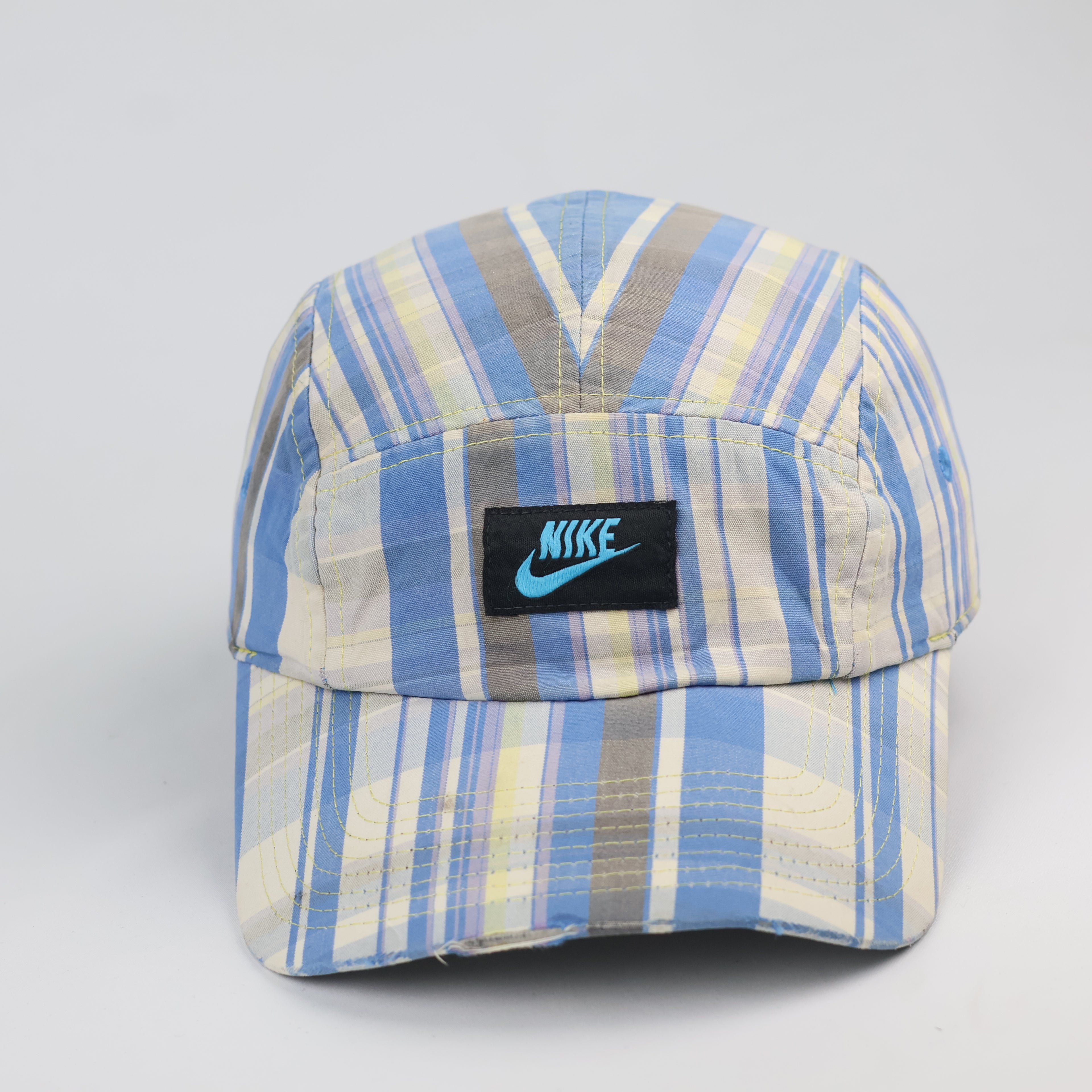 Vintage Nike AW84 "Run Like Hell" 5-Panel Camp Thrifted Hat - Thrifted