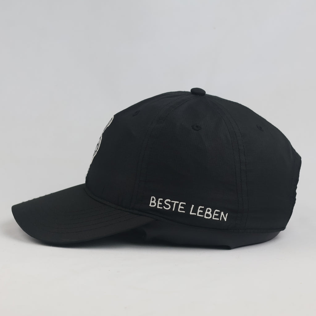Thrifted Team Platin Black Peace Hand Graphic Strapback Hat
