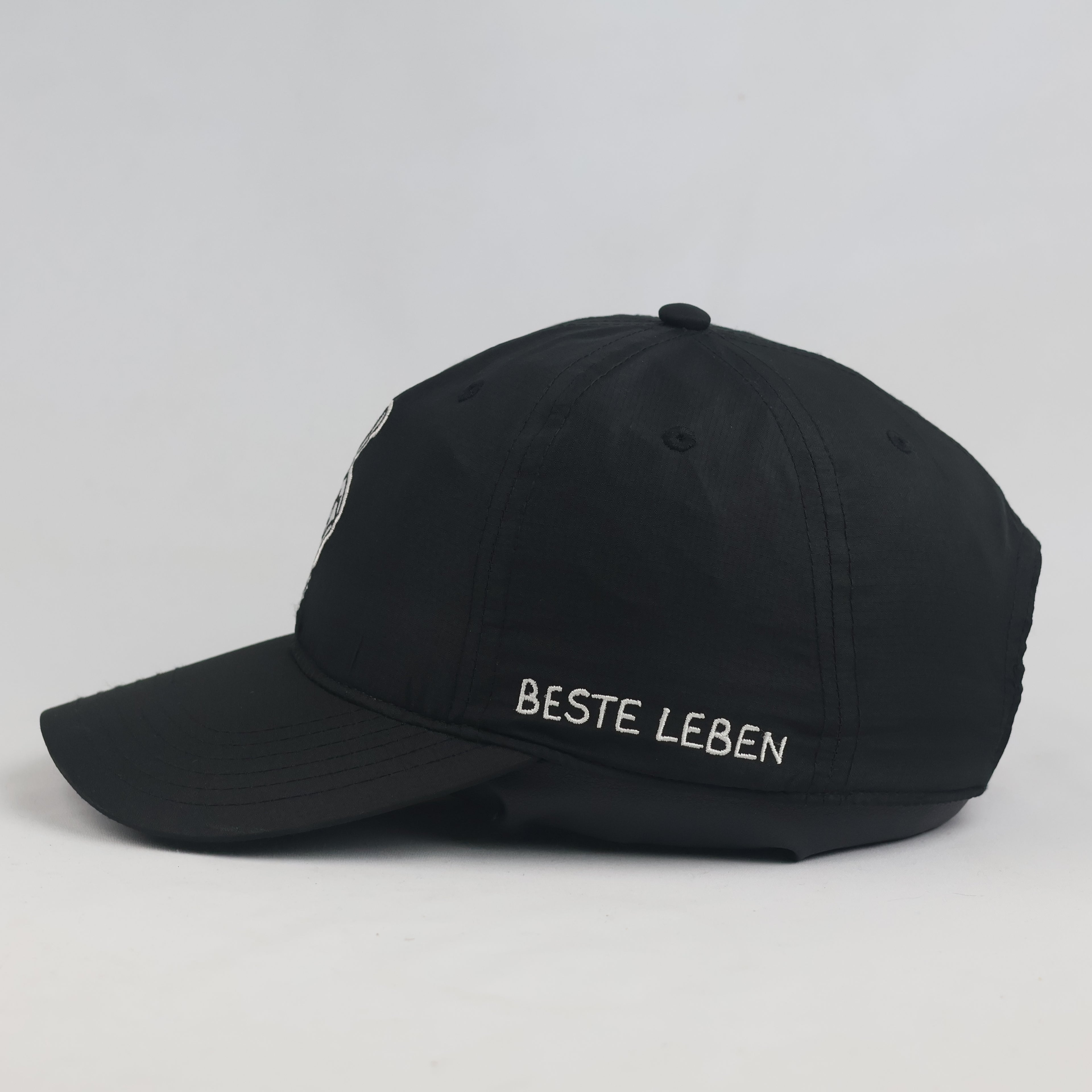 Thrifted Team Platin Black Peace Hand Graphic Strapback Hat