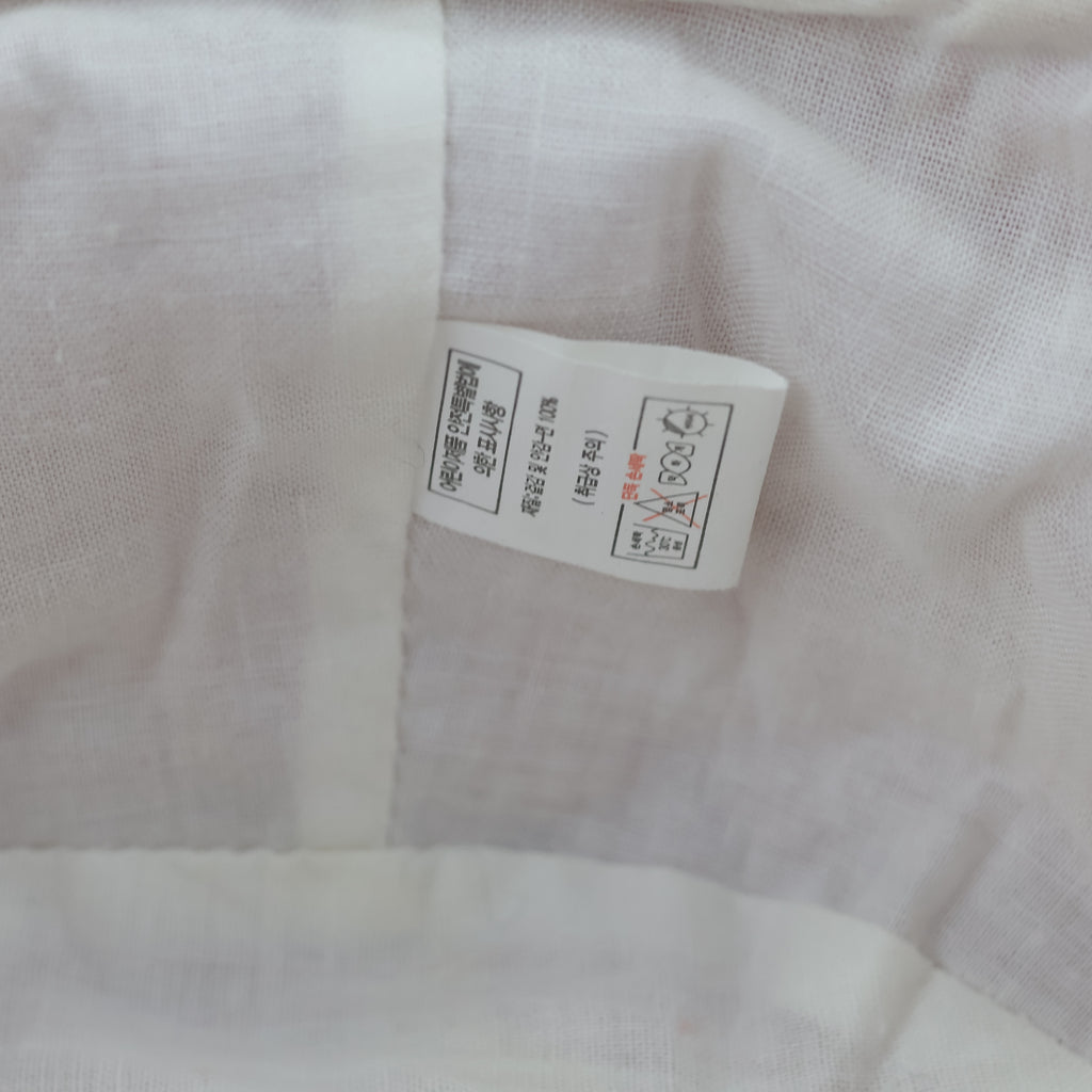 Thrifted Cutie Red Striped Cotton Canvas Sun Bucket Hat - Size 51-52cm