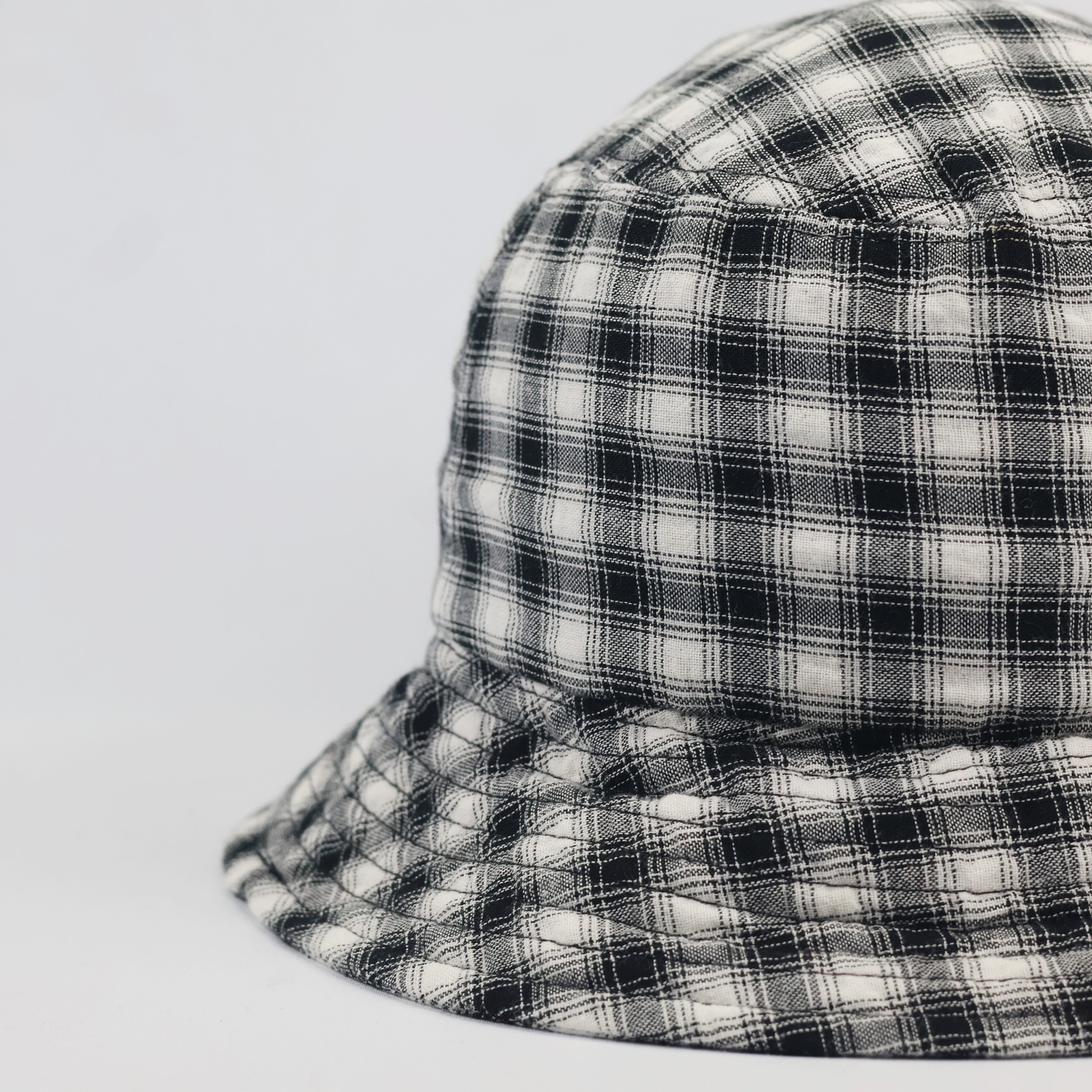 Classic Gingham Pattern Bucket Thrifted Hat – m.m.a Streetwear Plaid Cap