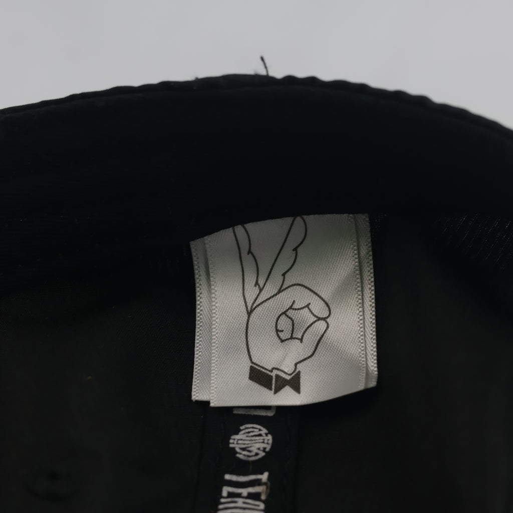 Thrifted Team Platin Black Peace Hand Graphic Strapback Hat