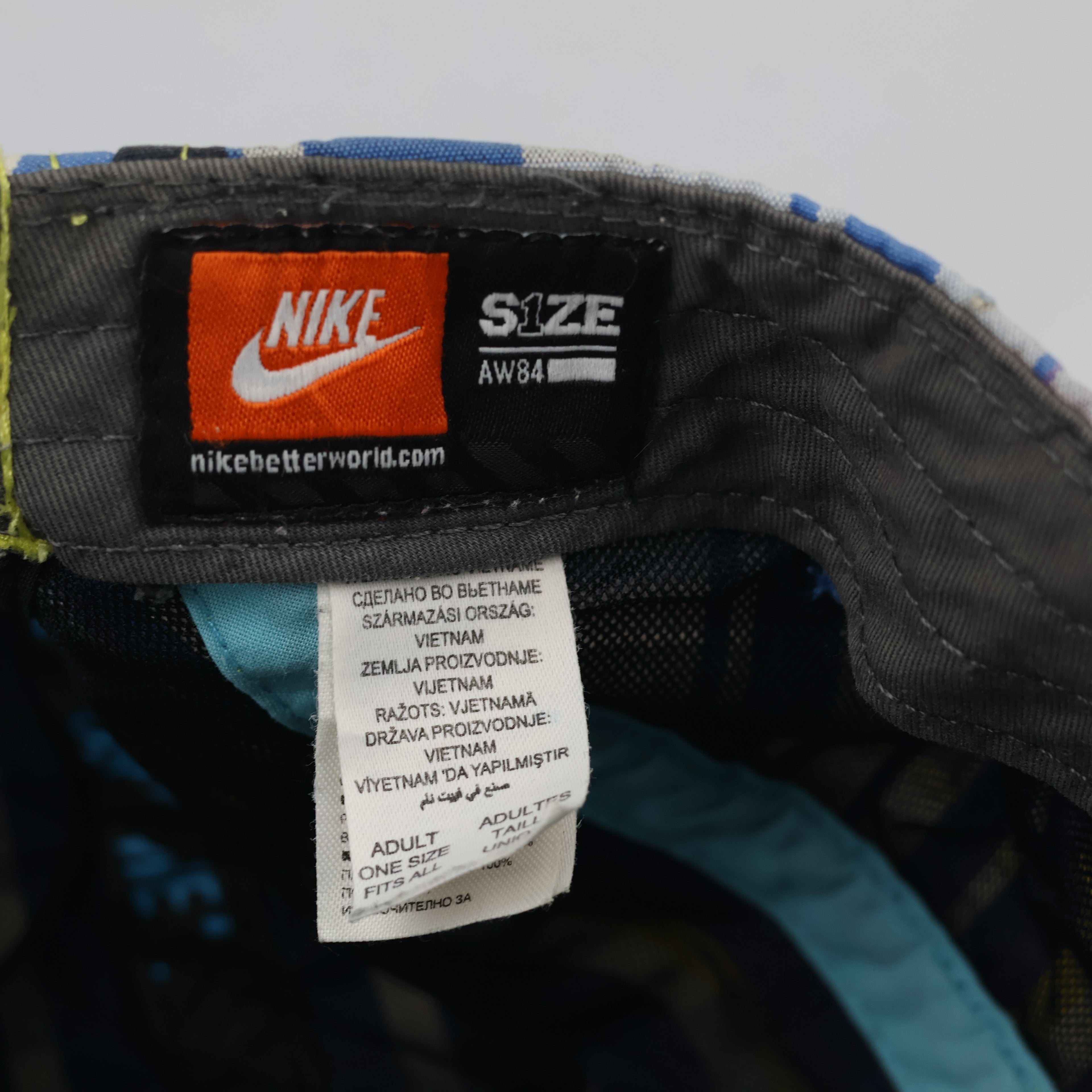 Vintage Nike AW84 "Run Like Hell" 5-Panel Camp Thrifted Hat - Thrifted